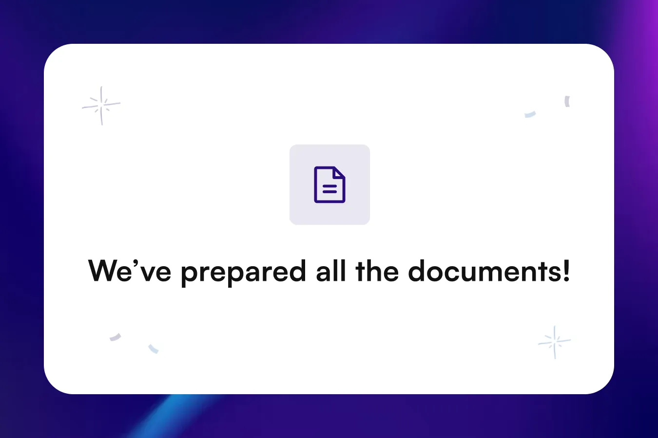 All student documents prepared and ready for submission