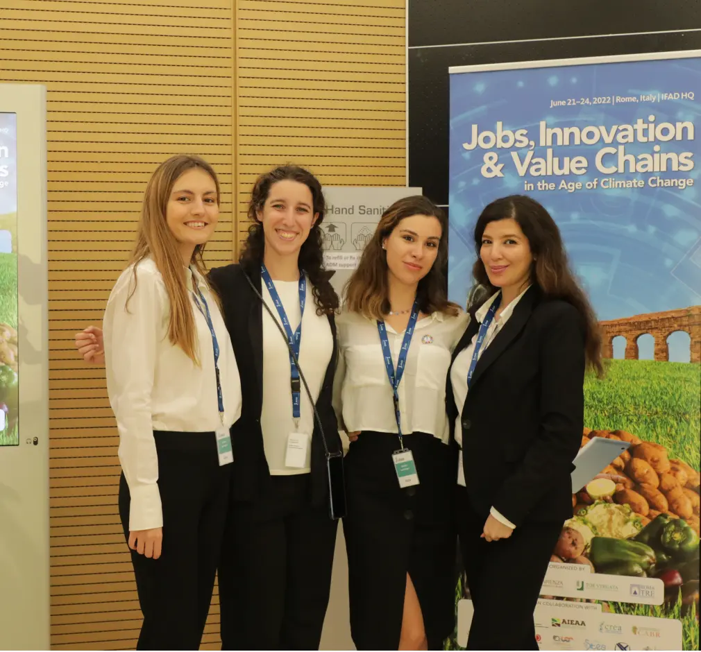 Parisa Kor working at the United Nations in Rome after completing her Master’s in Finance at the University of Tor Vergata.