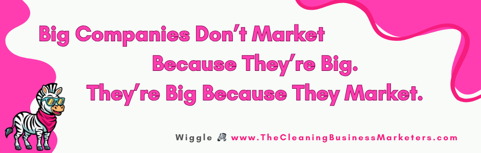 SEO graphic with bold text promoting cleaning business marketing services, including Google Ads, SEO, and content strategy, designed to help cleaning companies grow online and attract more clients