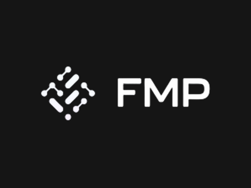 FMP logo in white and black