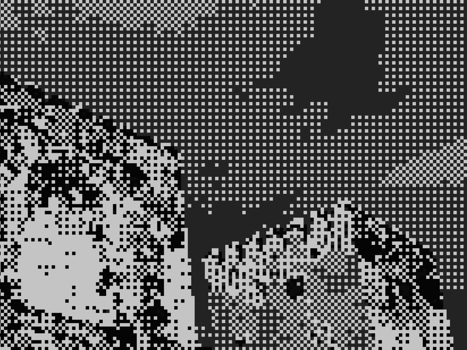 Grayscale, dithering image of a defensive wall from a castle, as a metaphor for business moats