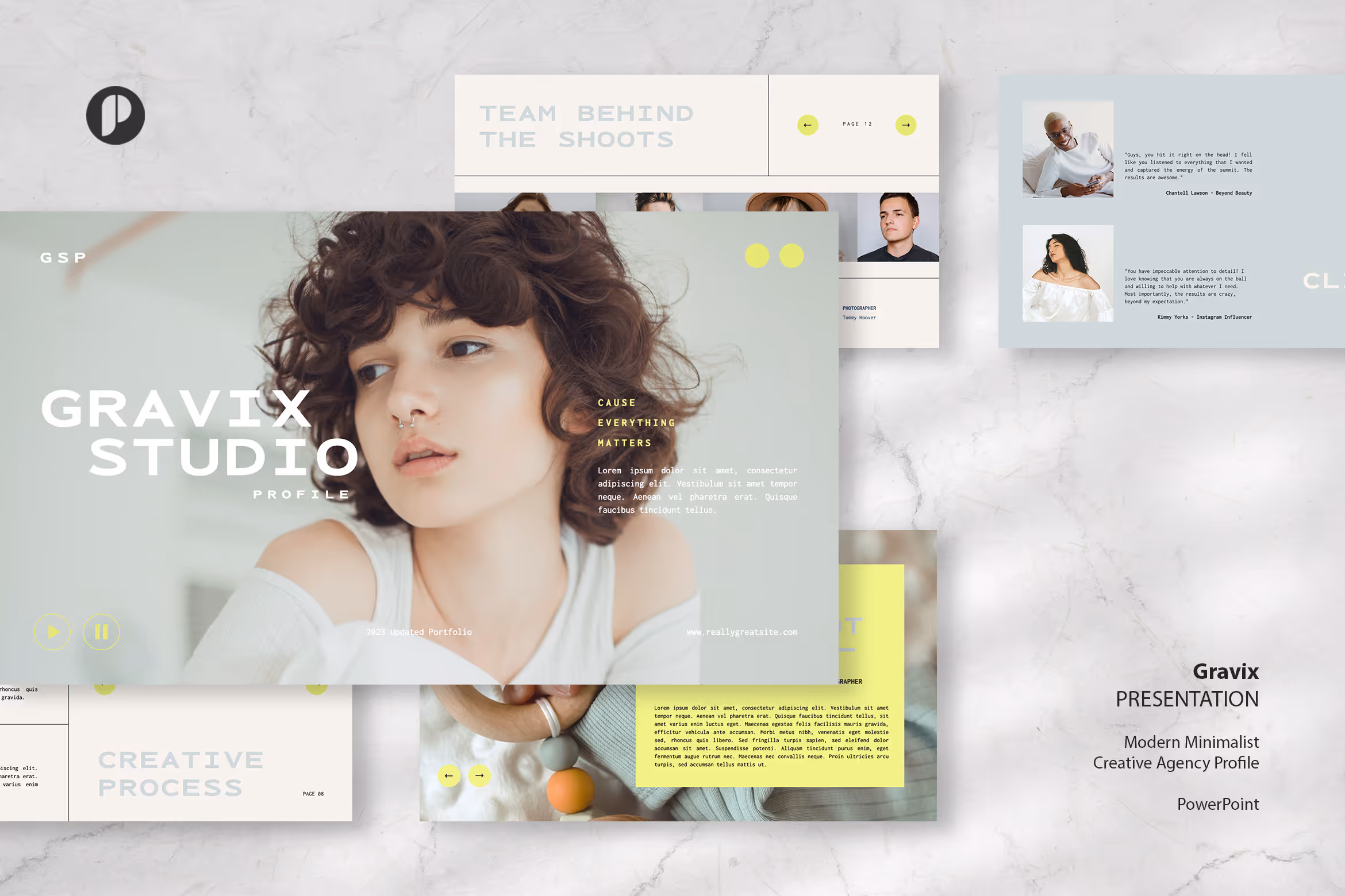 Gravix - Creative Agency Profile Presentation Template