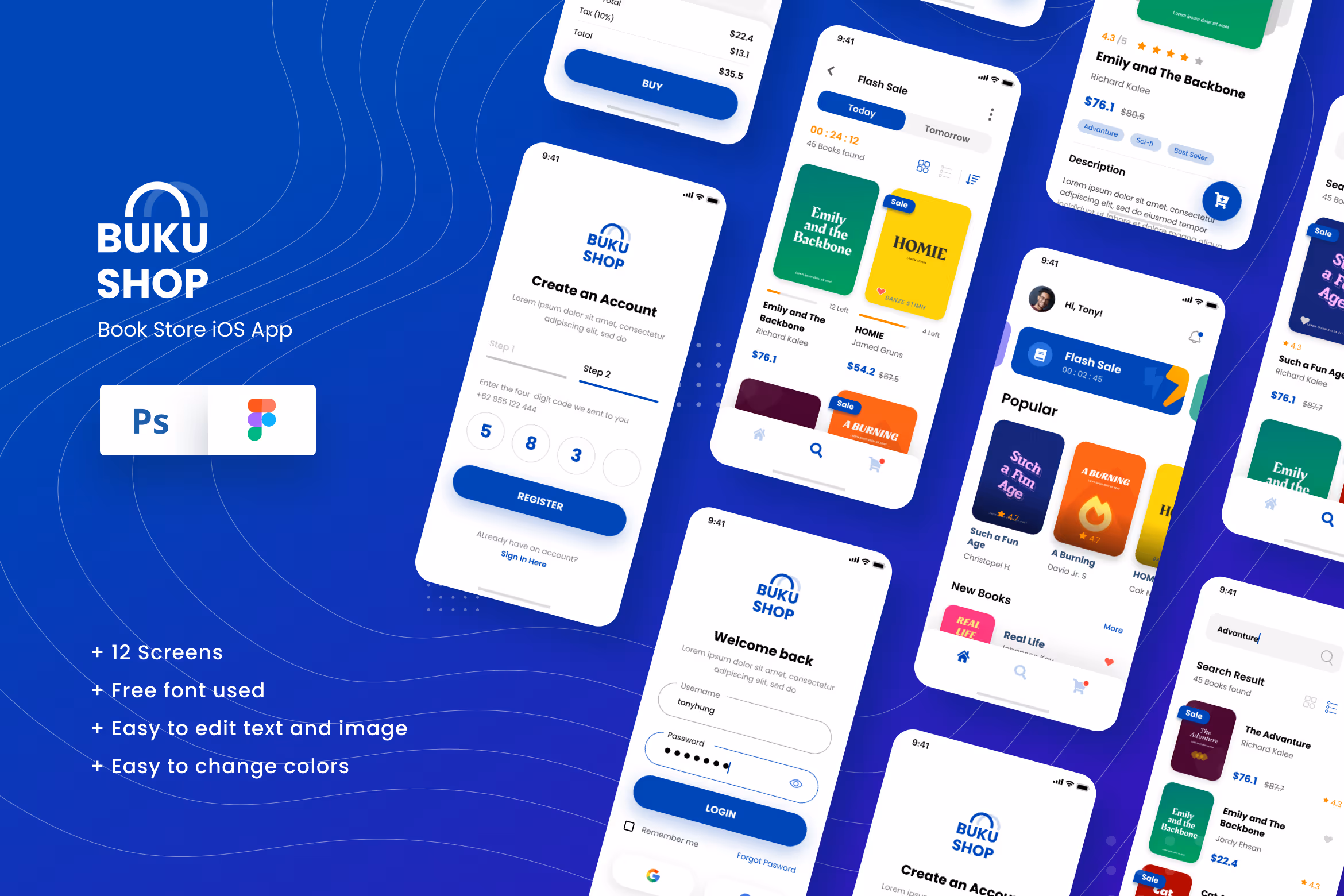 Book Store iOS App Design Template
