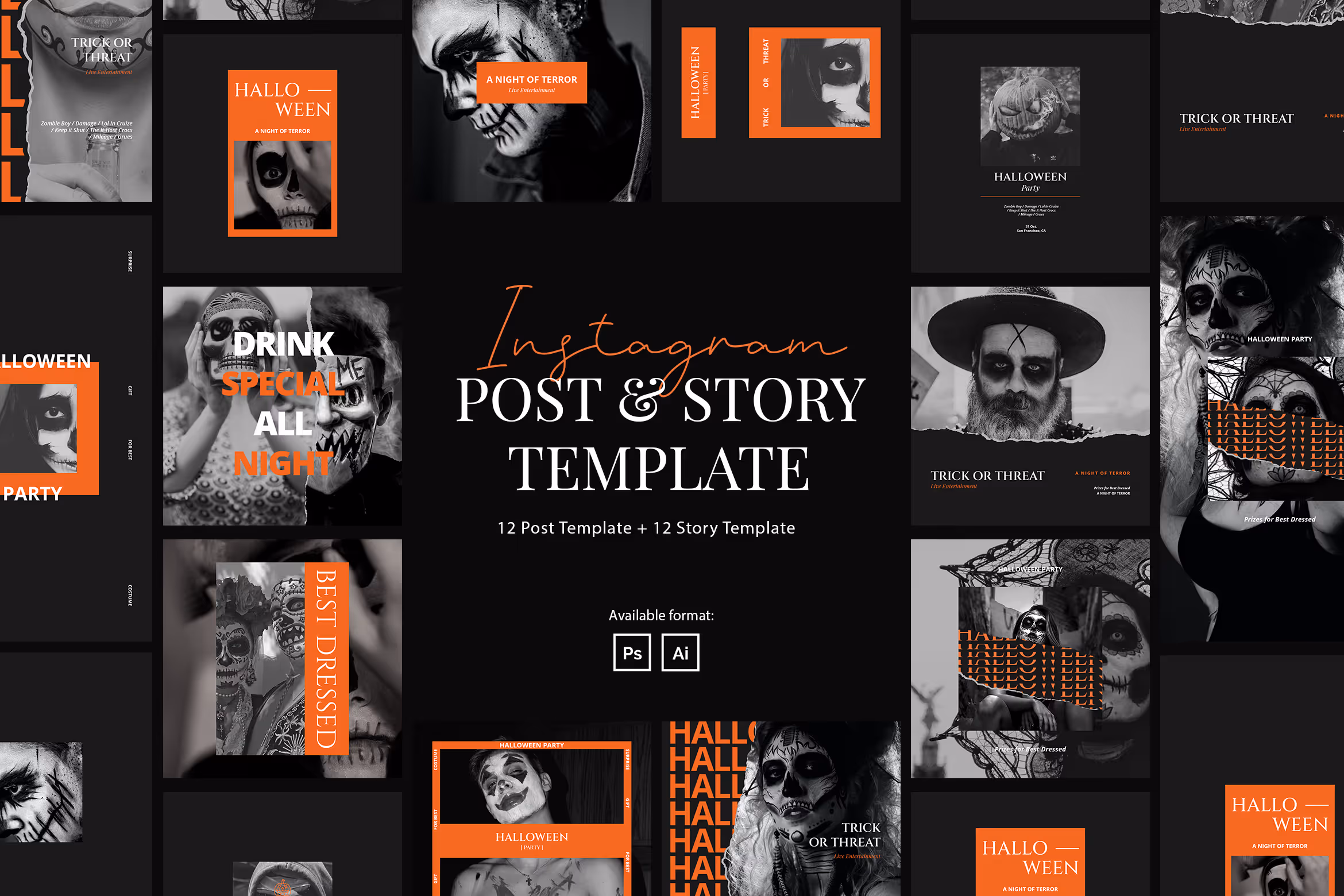 Halloween Party Instagram Template