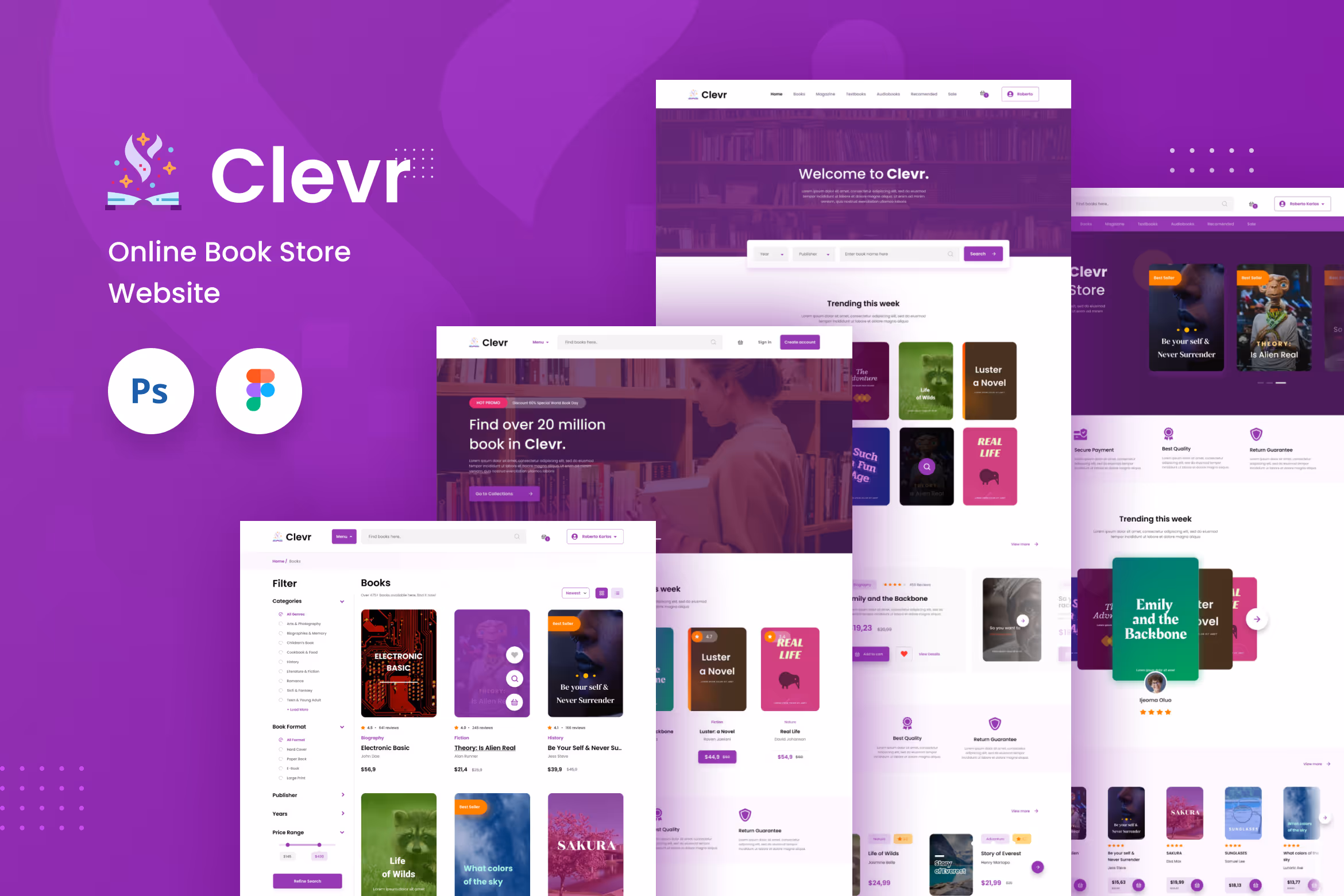 Clevr – Book Store Ecommerce UI