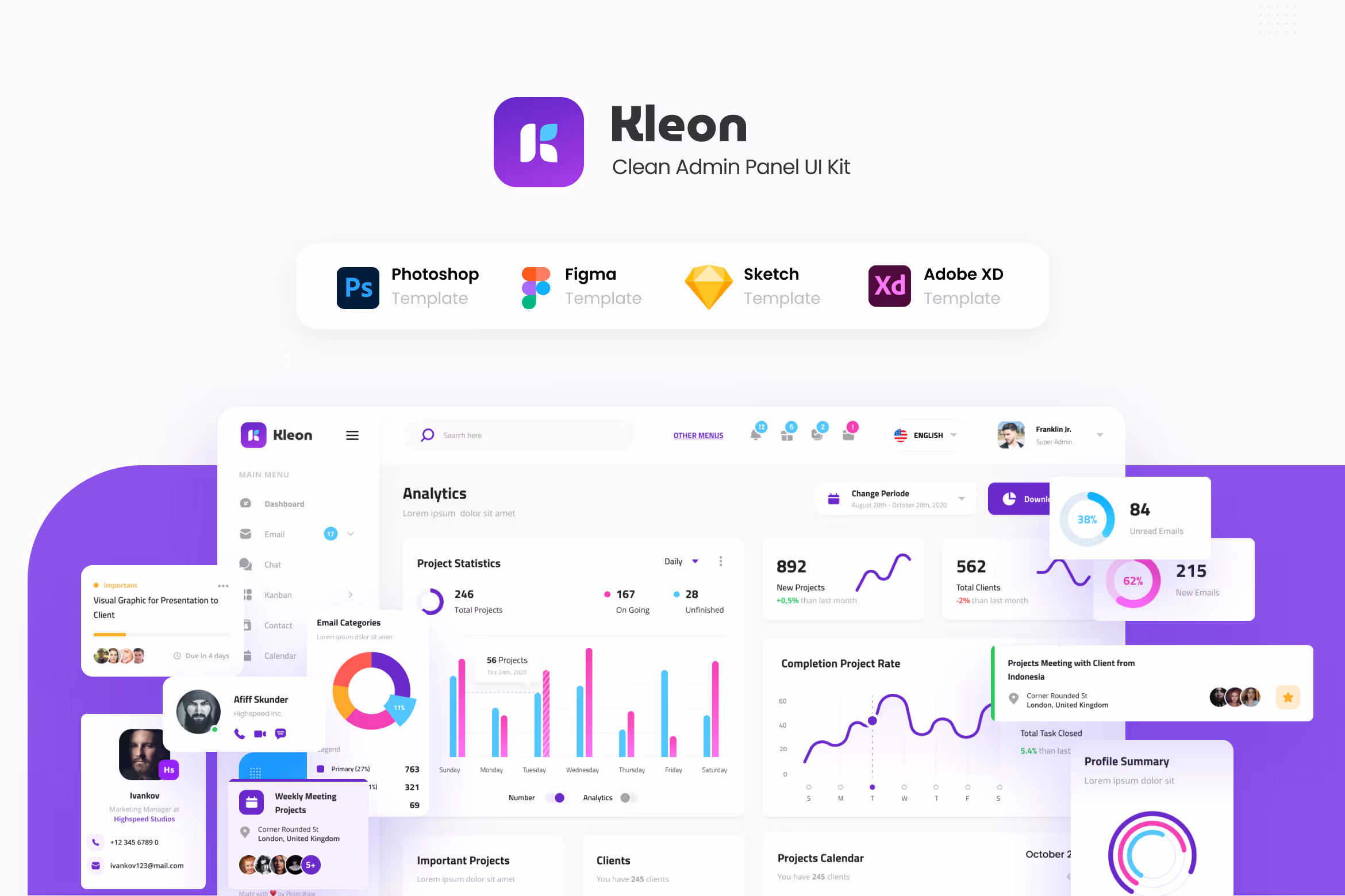 Kleon – Clean Admin Panel Dashboard