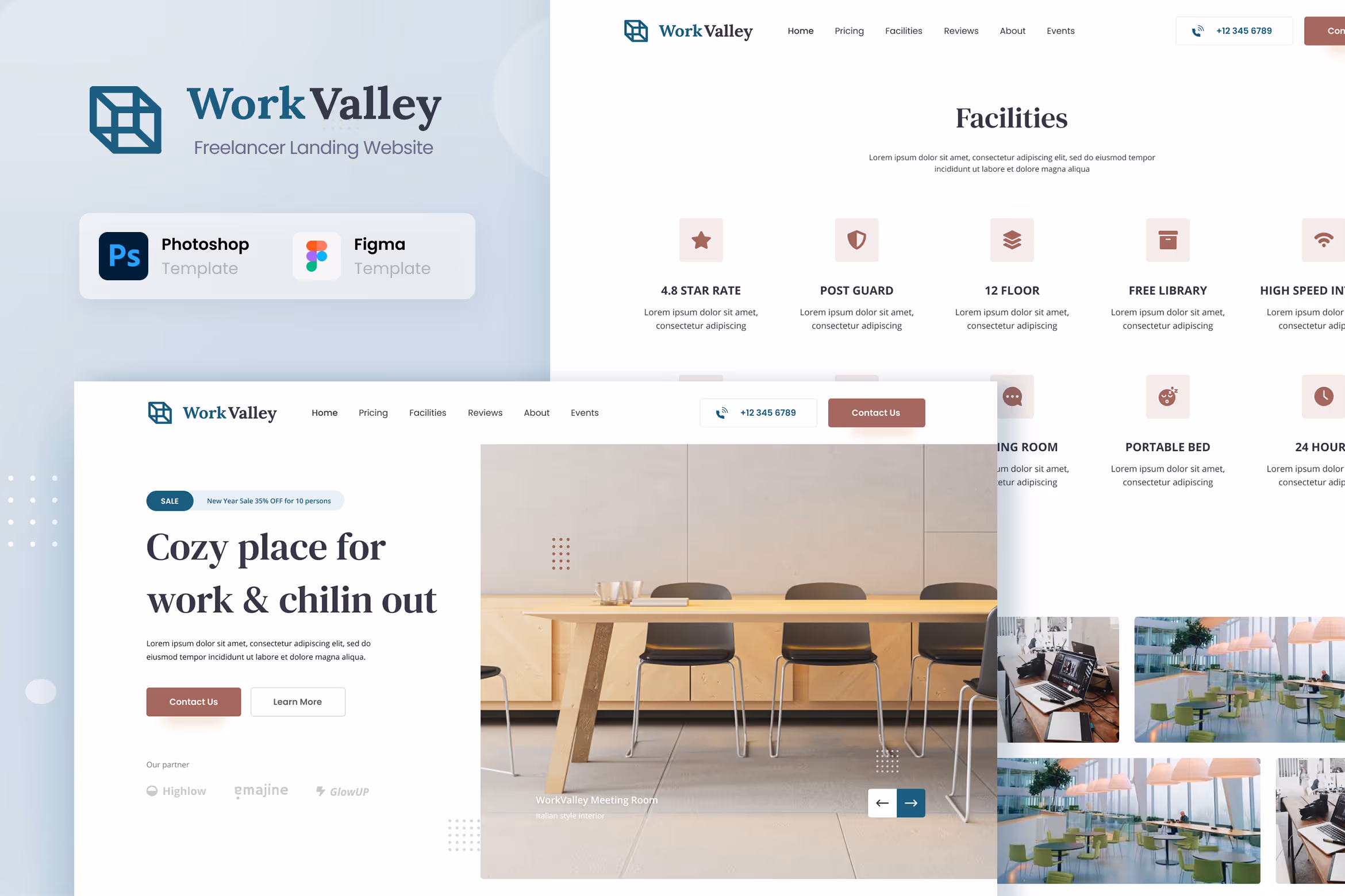 Work Valley – Coworking Space UI Web