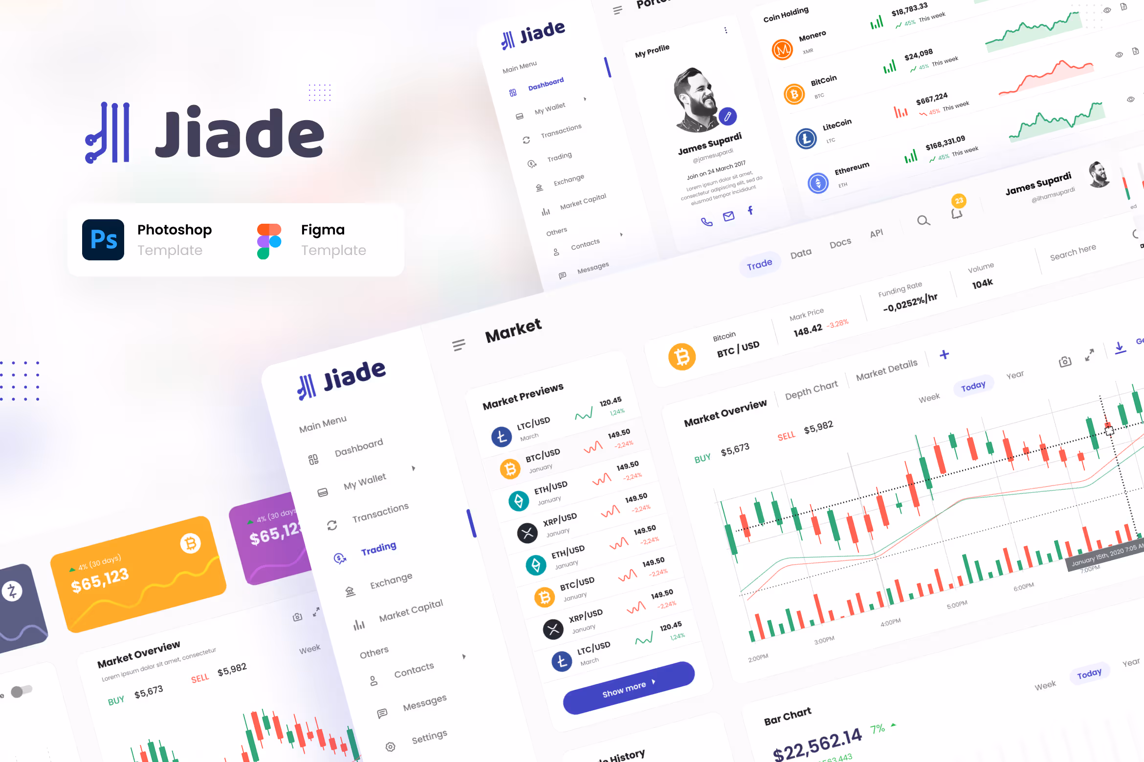 Jiade – Modern Crypto Trading UI