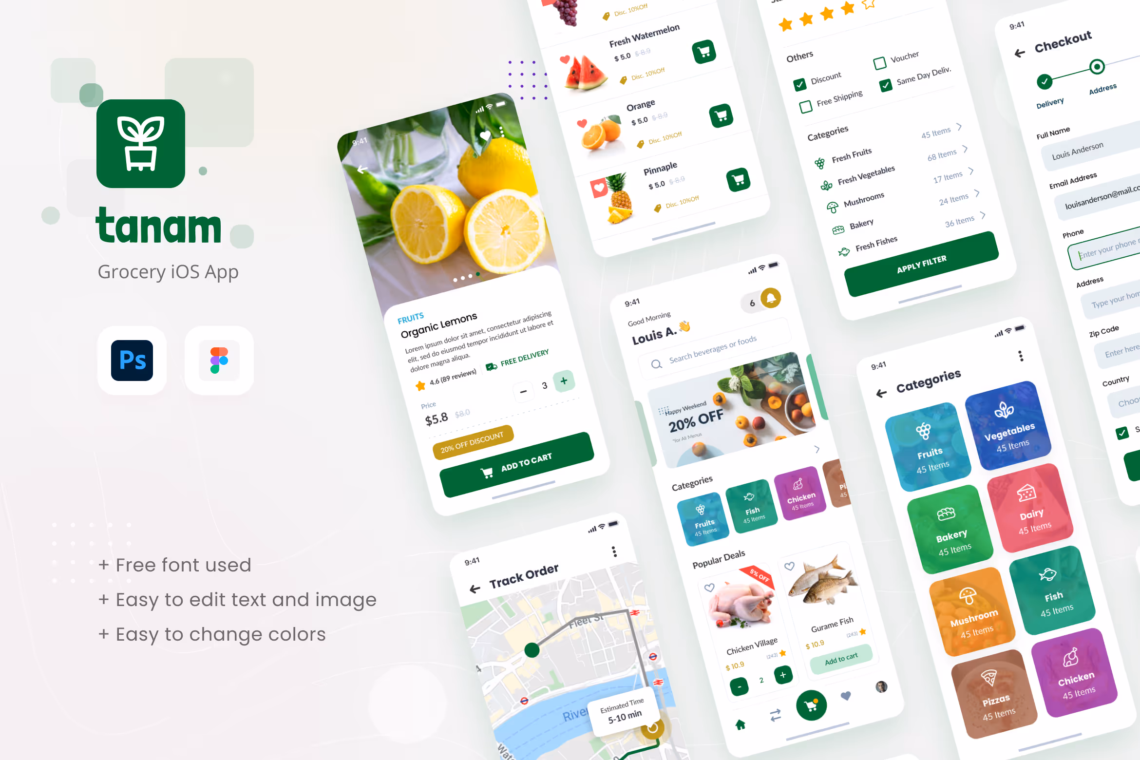 Tanam – Grocery iOS App Design Figma