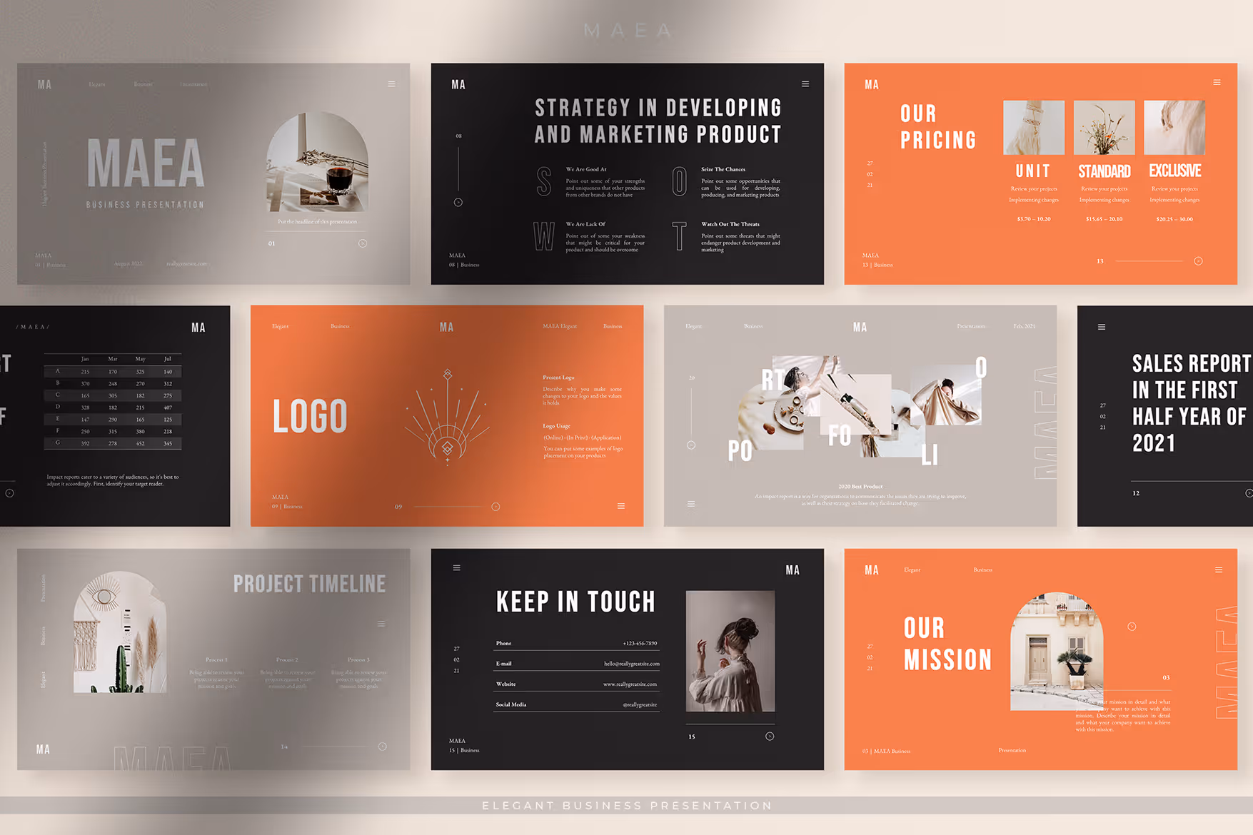 Maea – Simple Elegant Business Presentation PPTX
