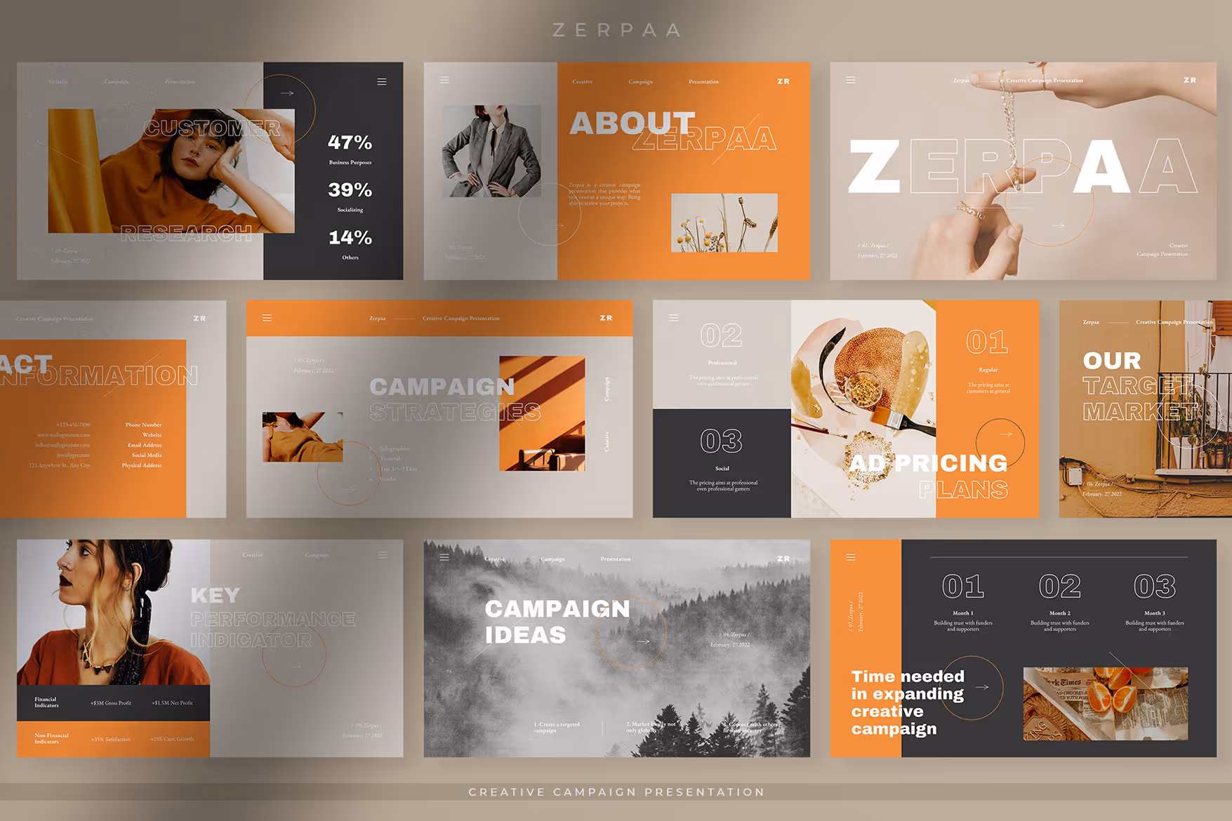 Zerpaa – Creative Campaign Presentation Template