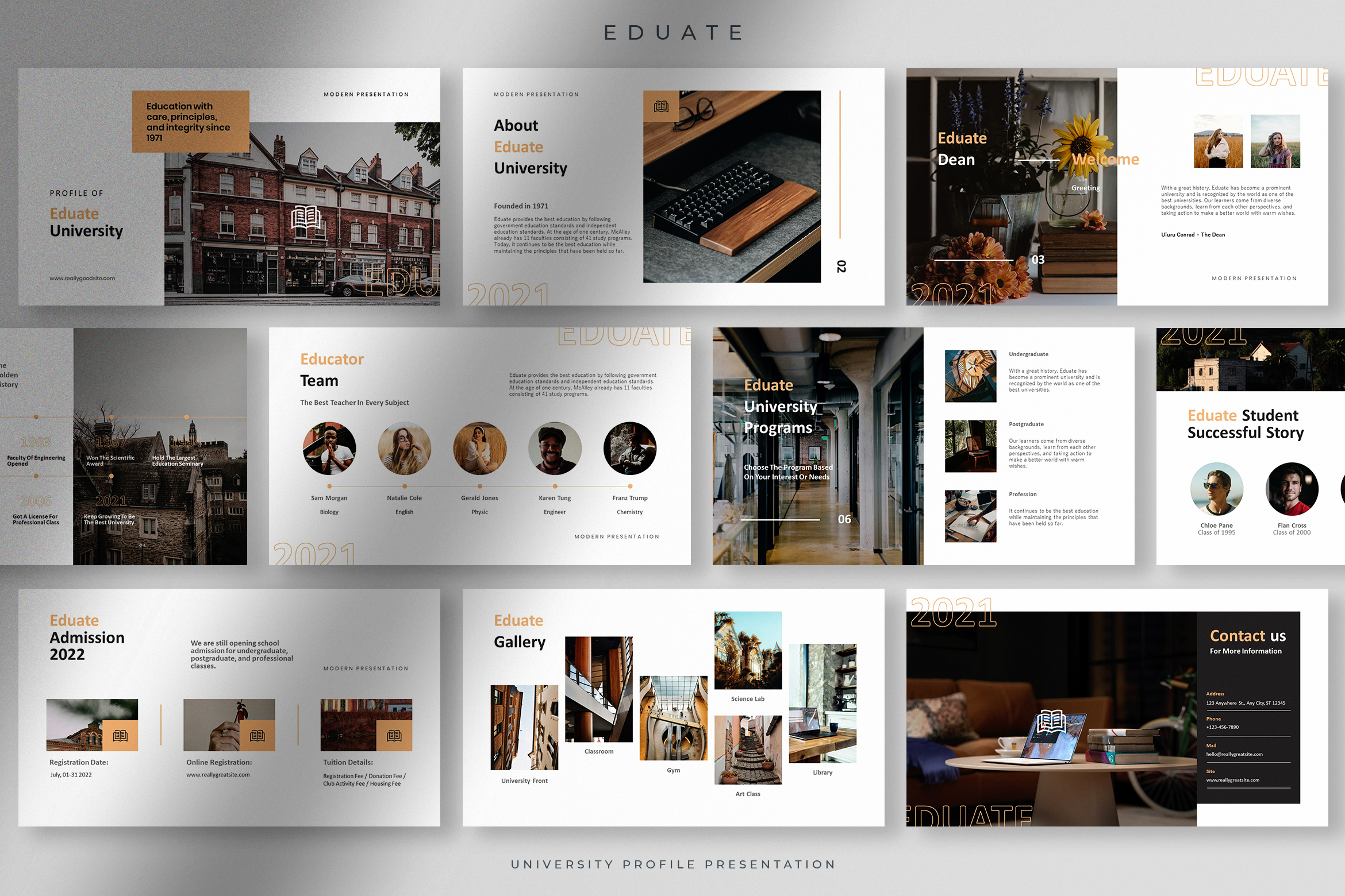 Eduate – University Profile Presentation Template