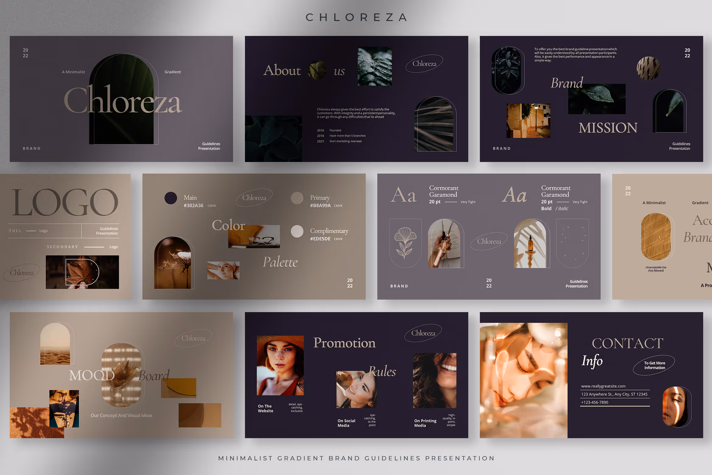 Chloreze – Minimalist Gradient Brand Guidelines