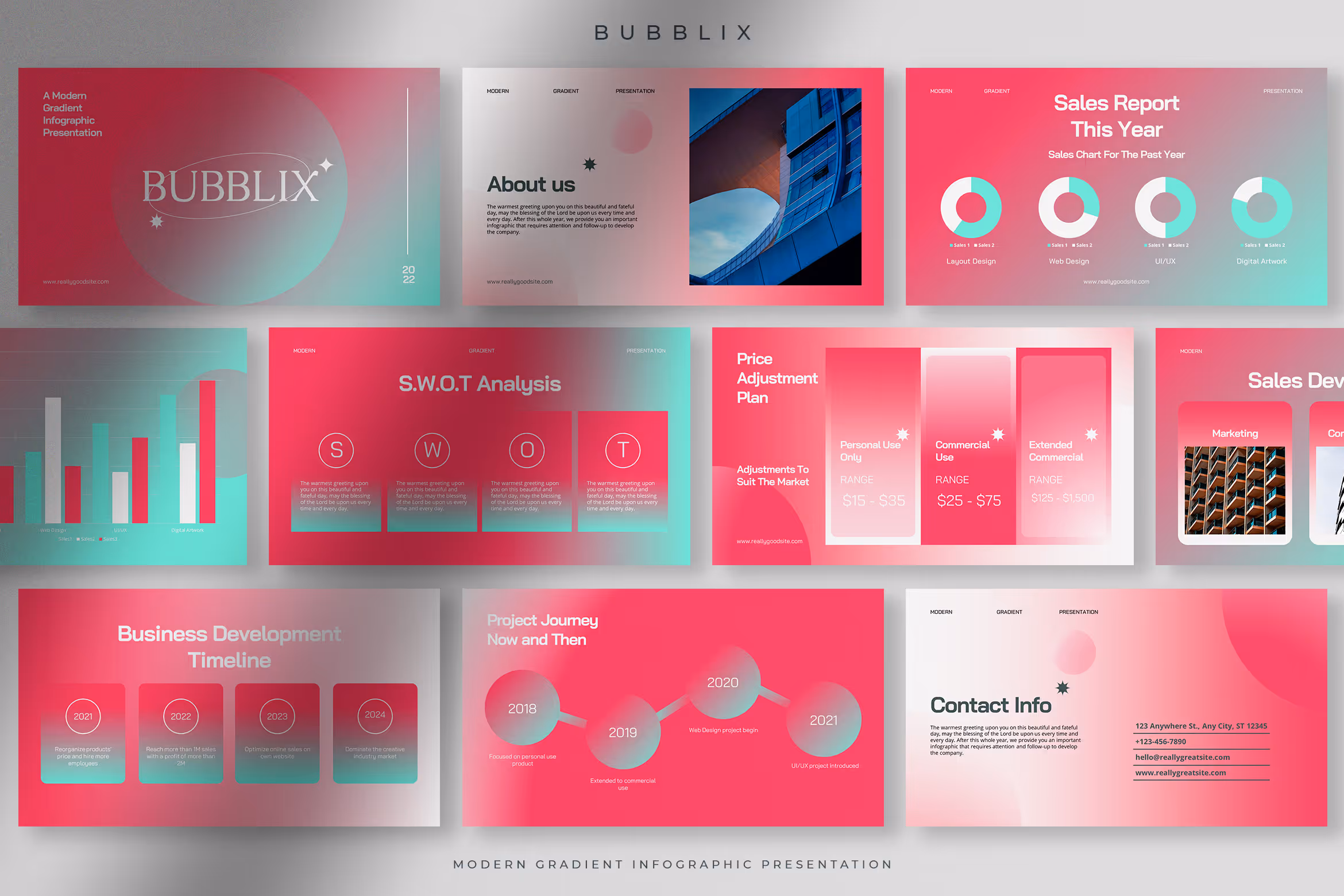 Bubblix – Modern Gradient Infographic Presentation