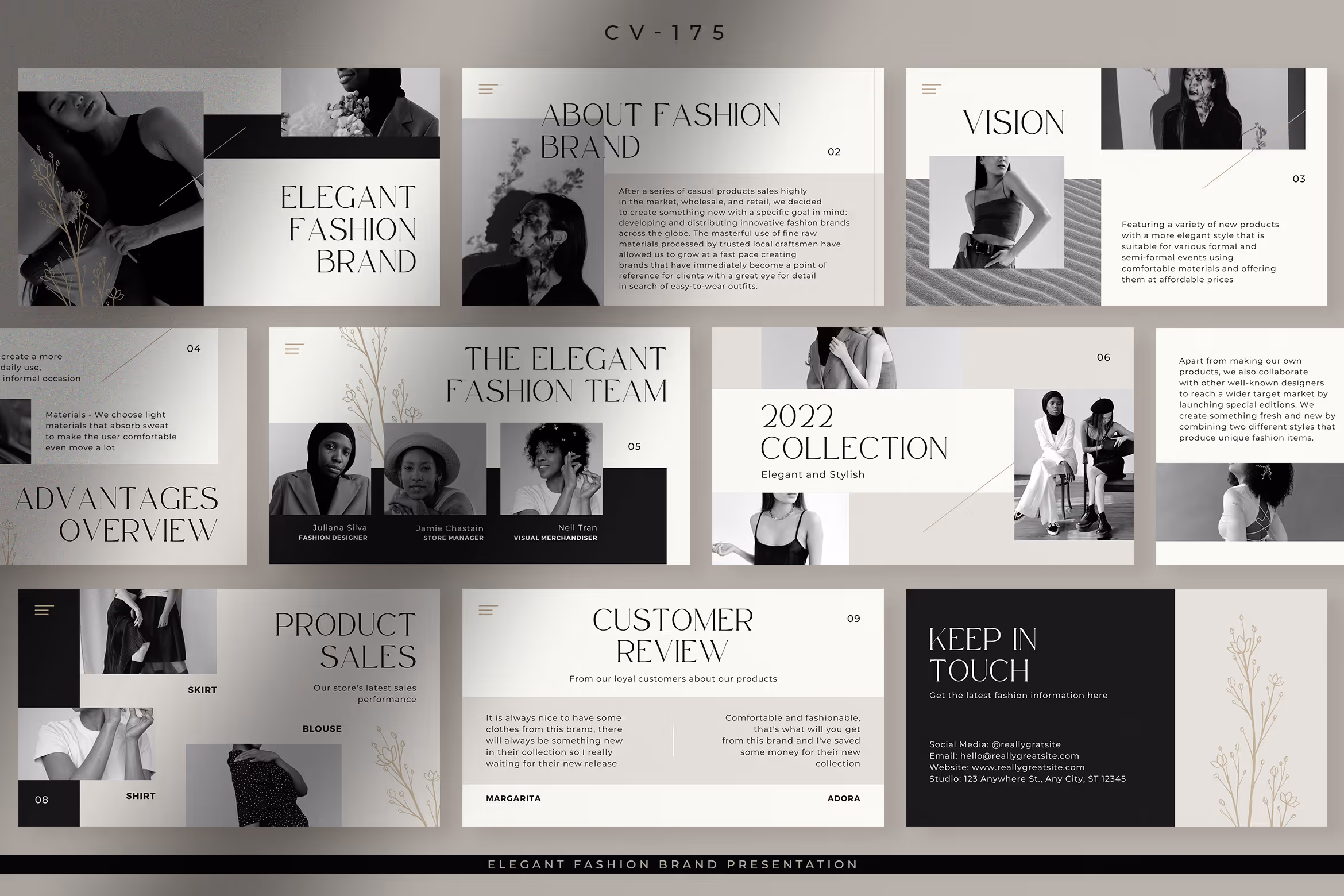 Grayscale Elegant Fashion Brand Presentation