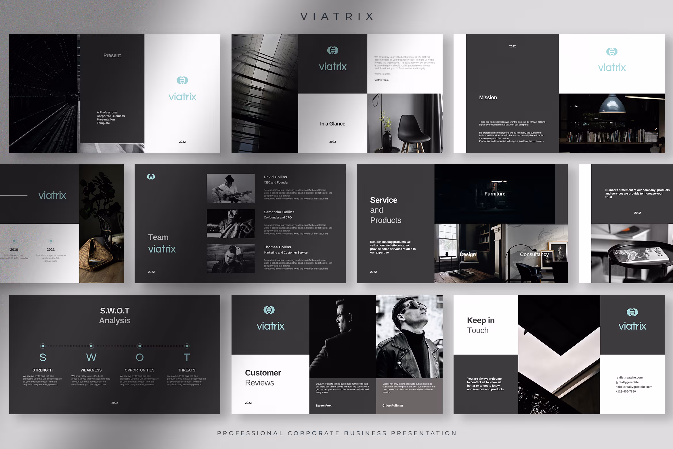 Viatrix – Black and White Professional Corporate 