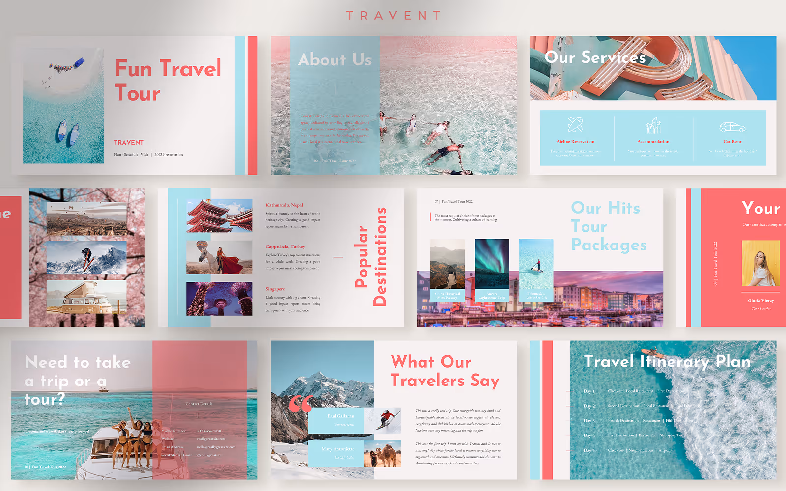 Travent – Refreshing Fun Travel Tour Presentation