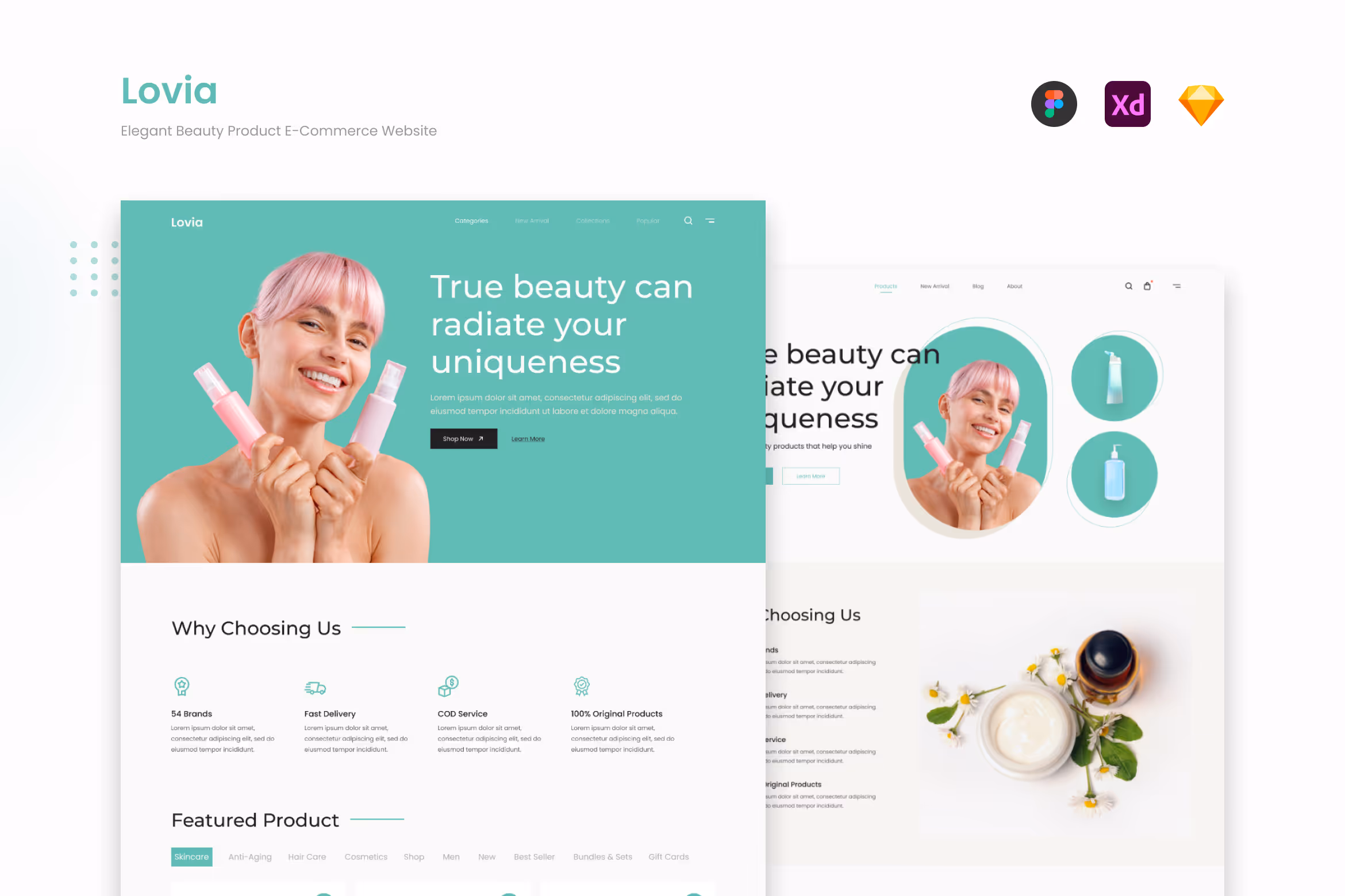 Lovia – Elegant Beauty Product E-Commerce 