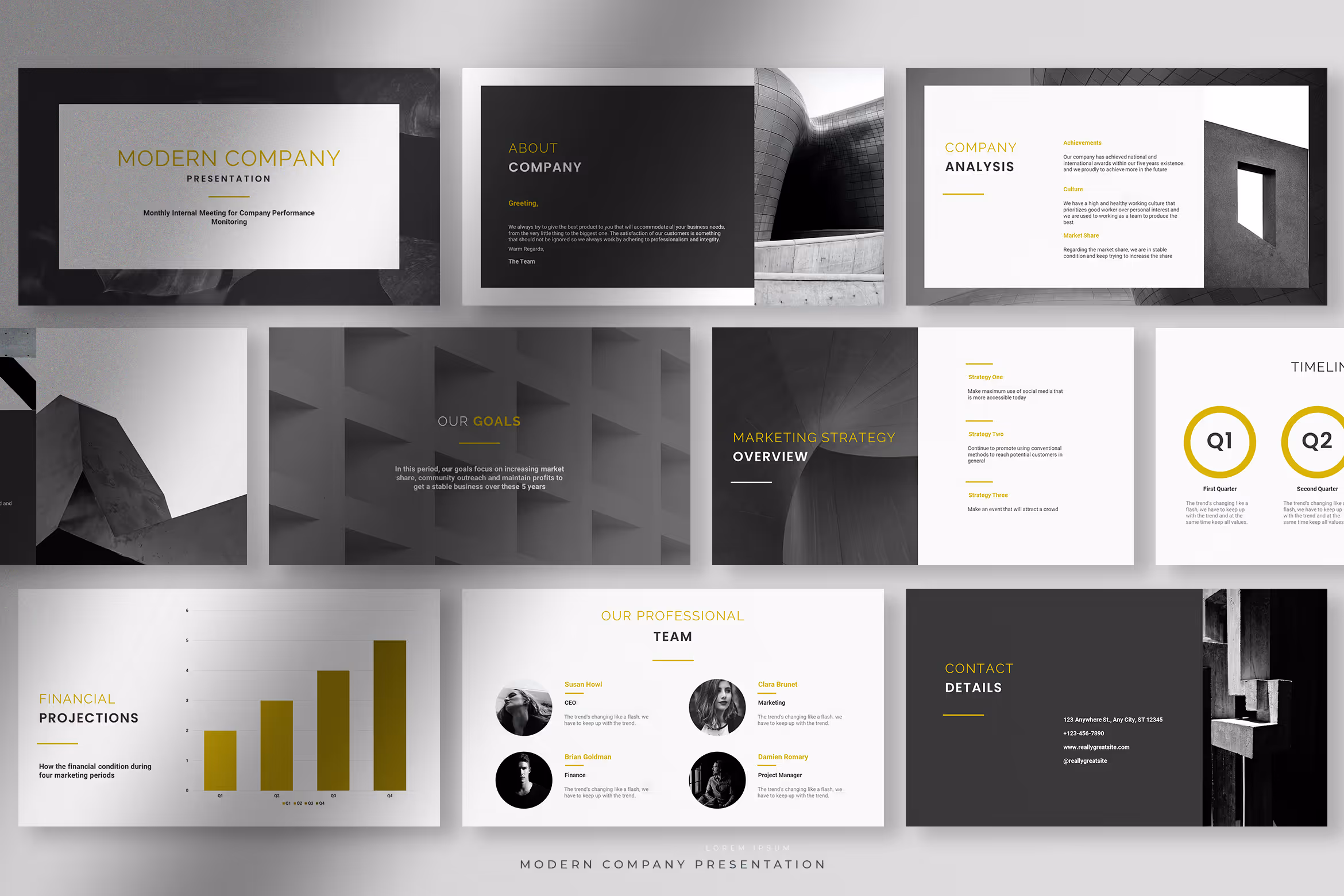 Grayscale Modern Company Presentation 