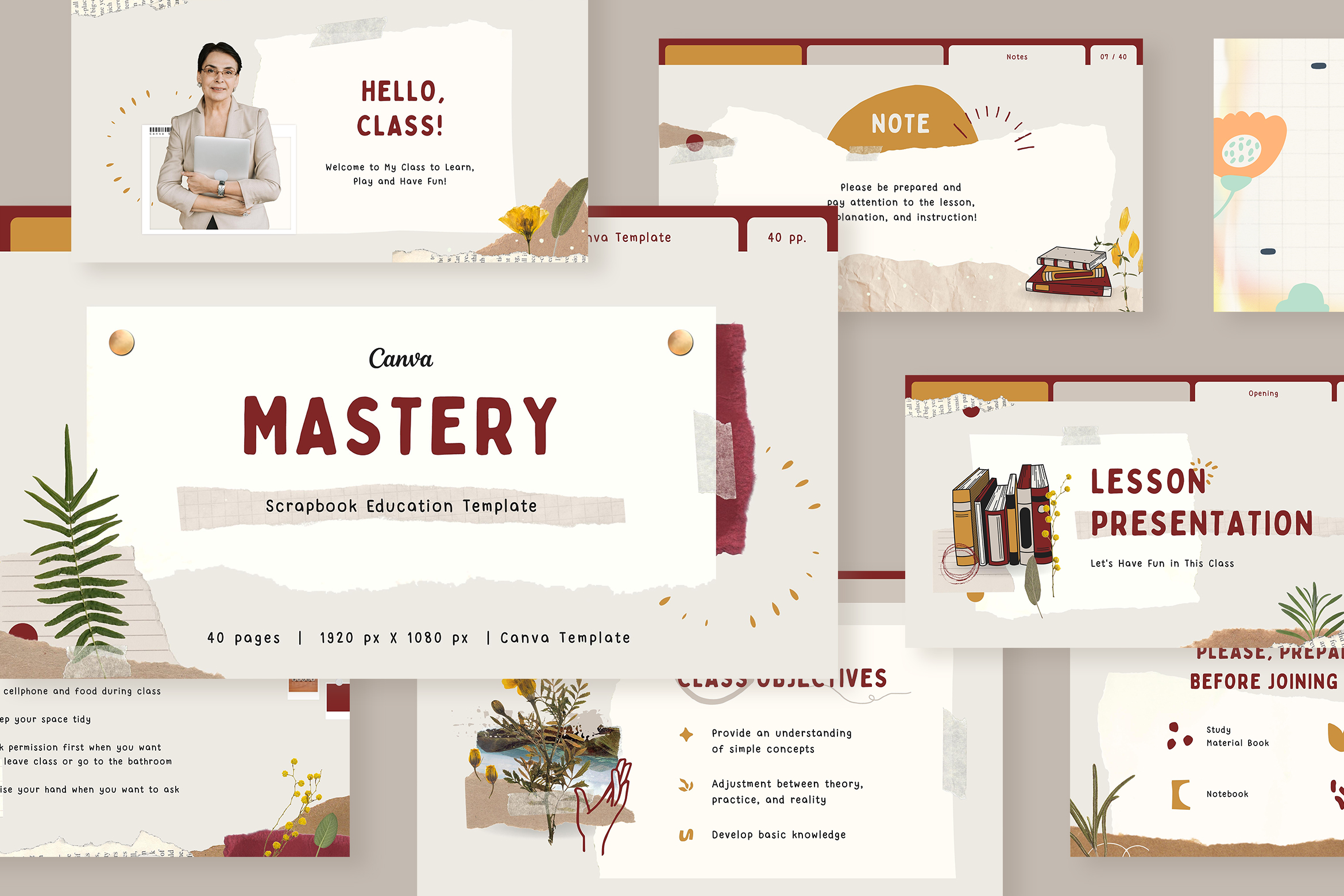 Mastery – Clean White Gray Scrapbook Education