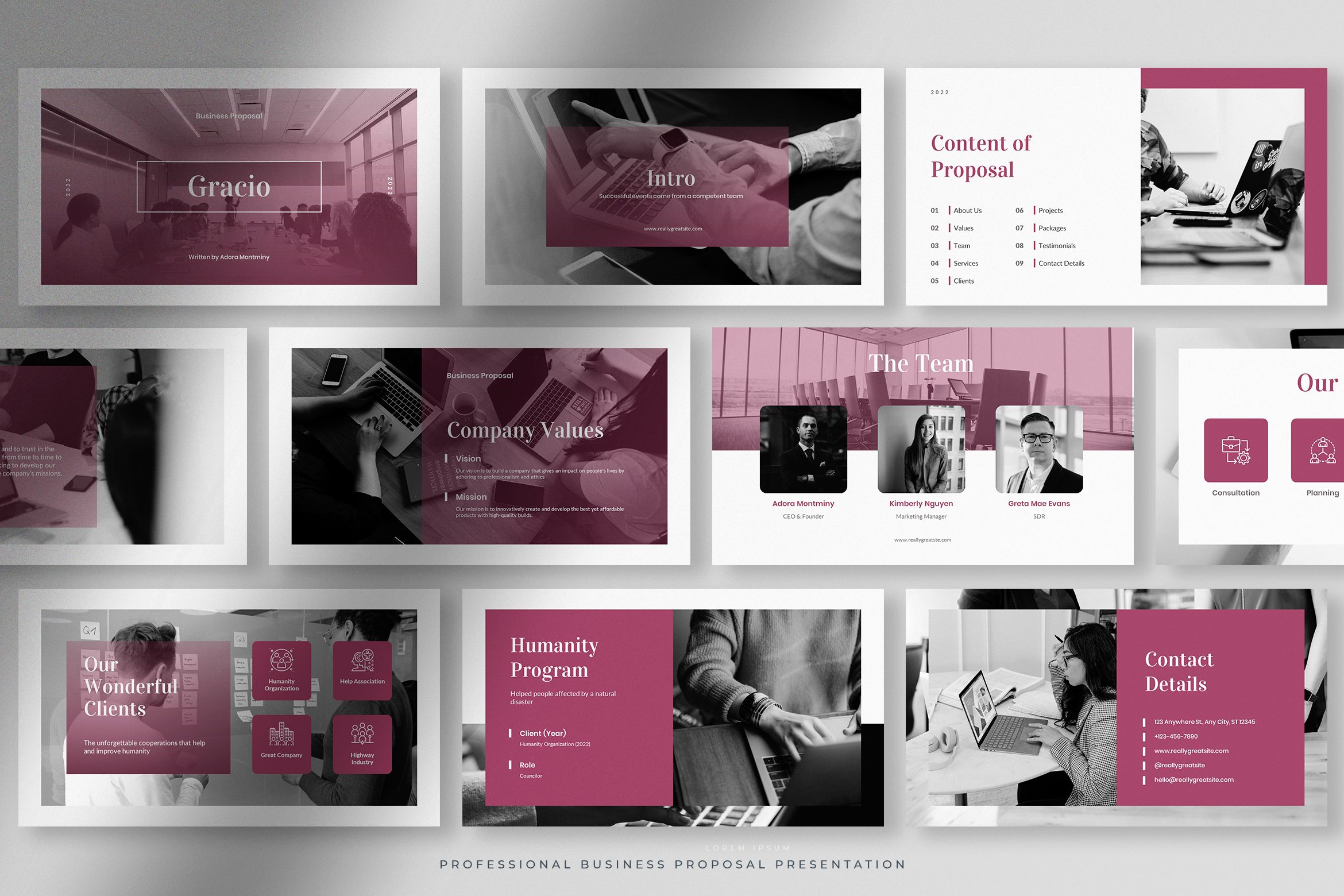 Gracio – Purple Grape Professional Business 