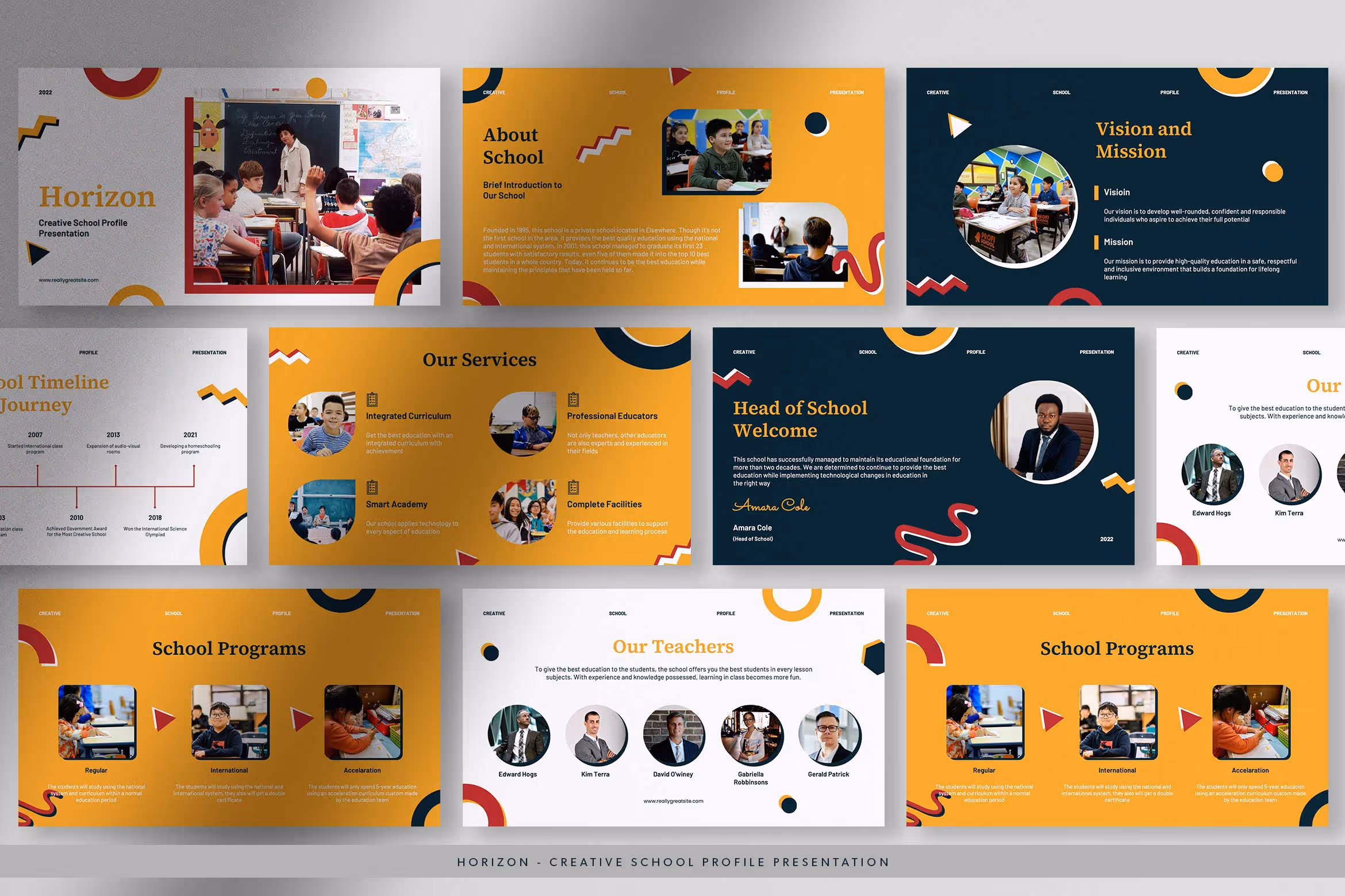 Horizon – Colorful Creative School Profile 