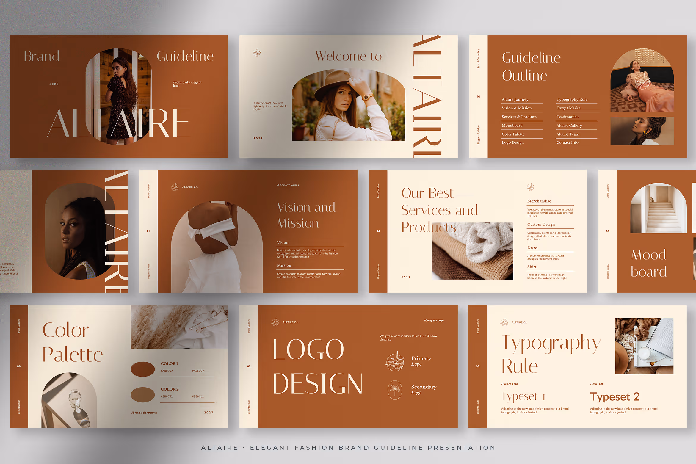Altaire – Brown Elegant Fashion Brand Guideline