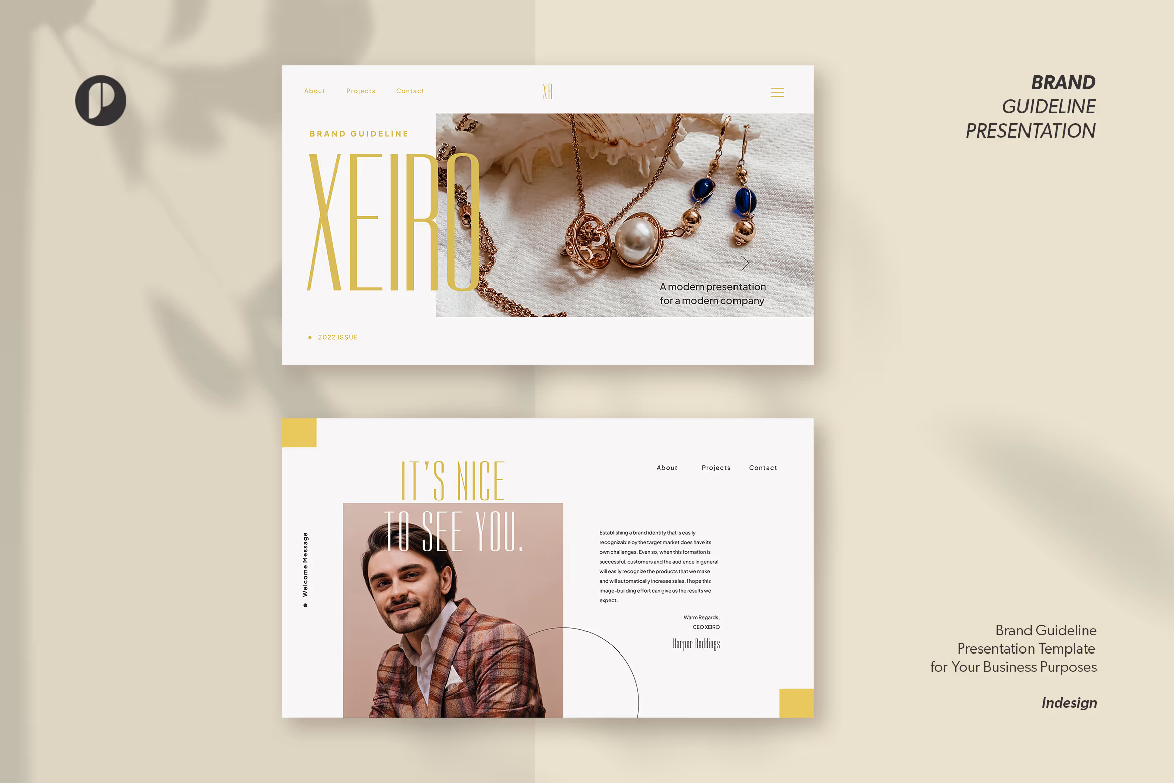 Xeiro – White Citron Modern Brand Guideline