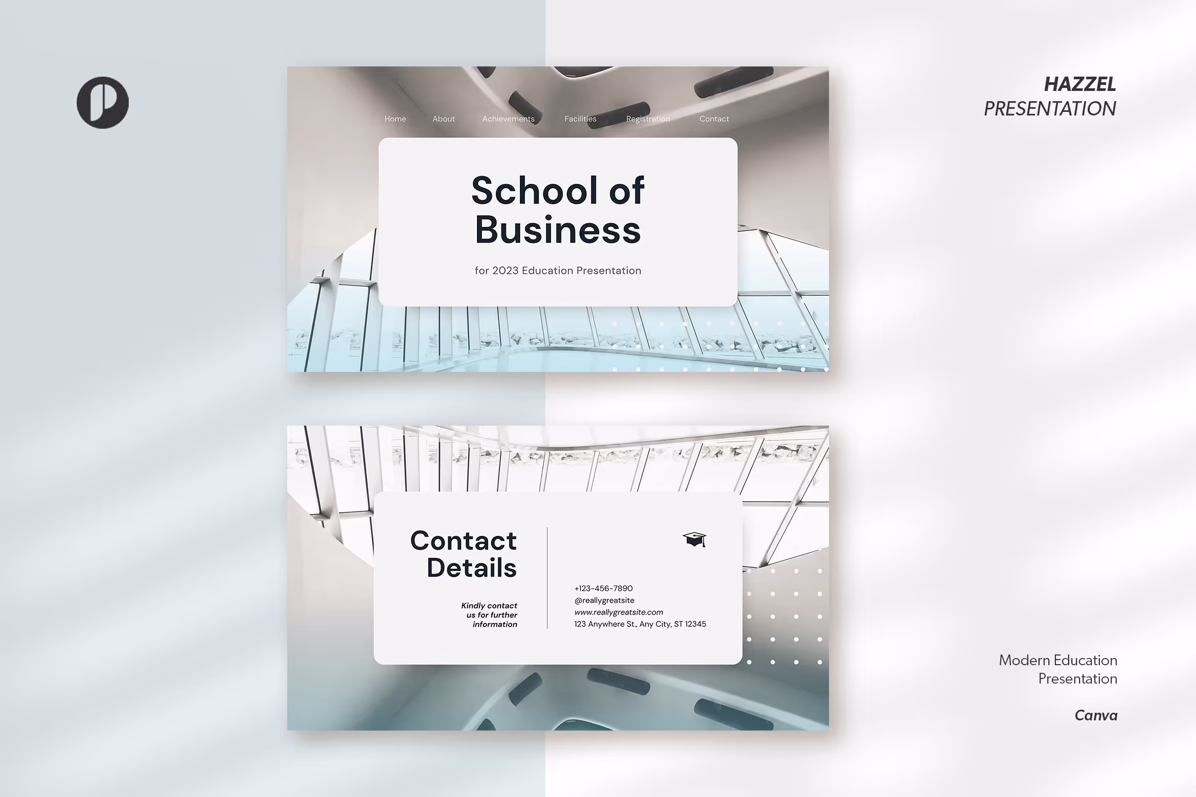 Hazzel – Clear White Modern Education Presentation