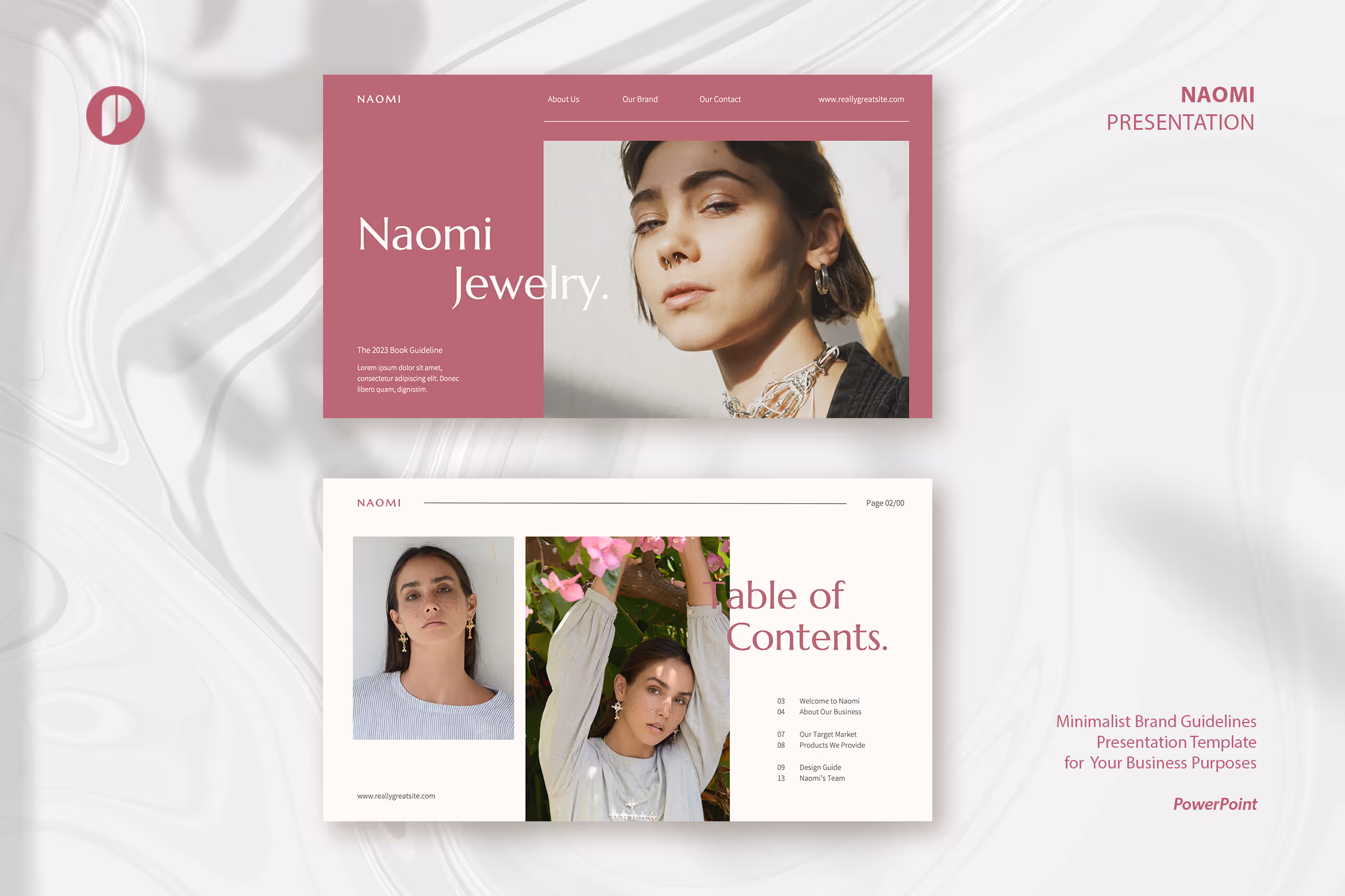 Naomi – Soft Pink Elegant Minimalist Presentation