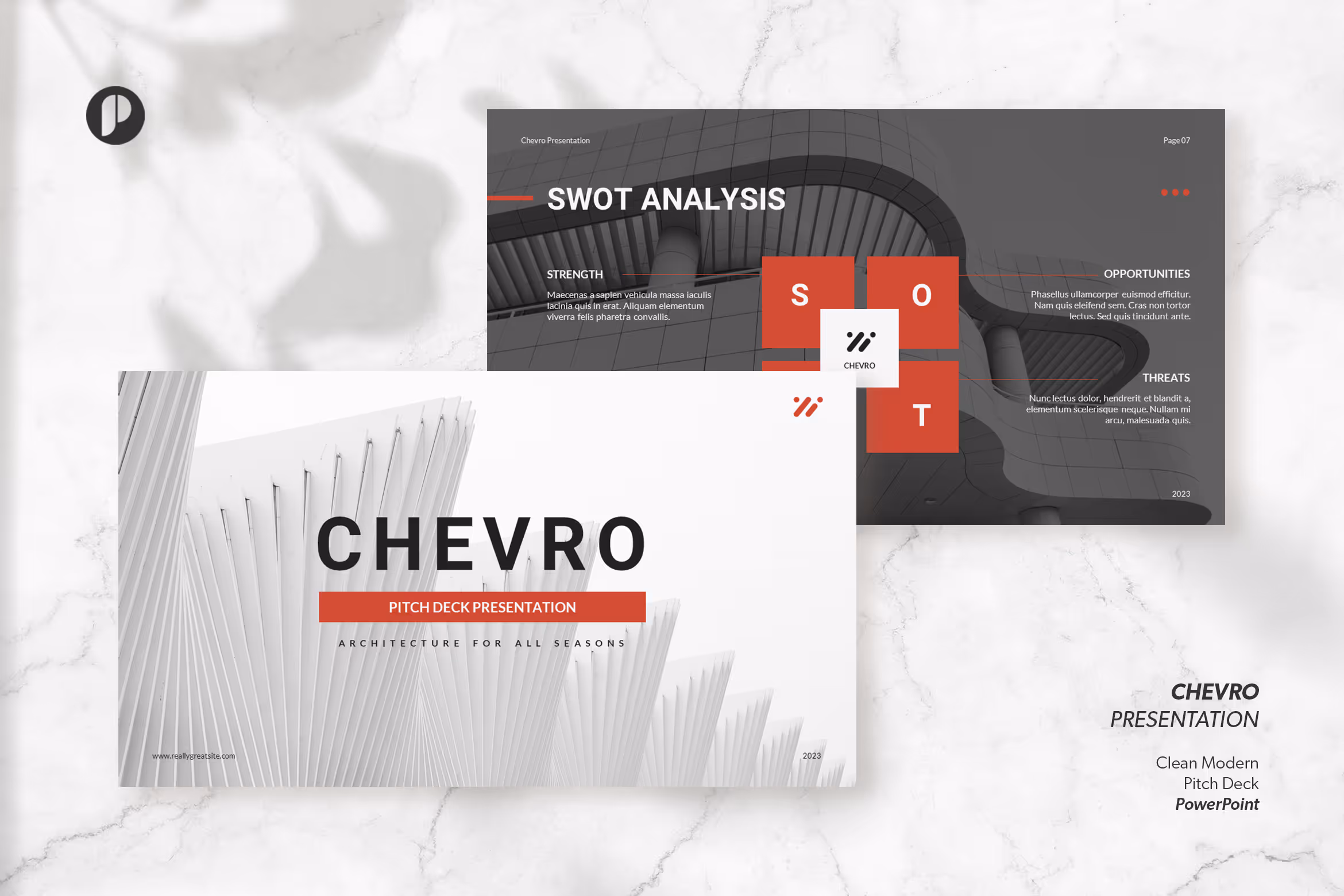 Chevro – Classic White Clean Modern Pitch Deck 