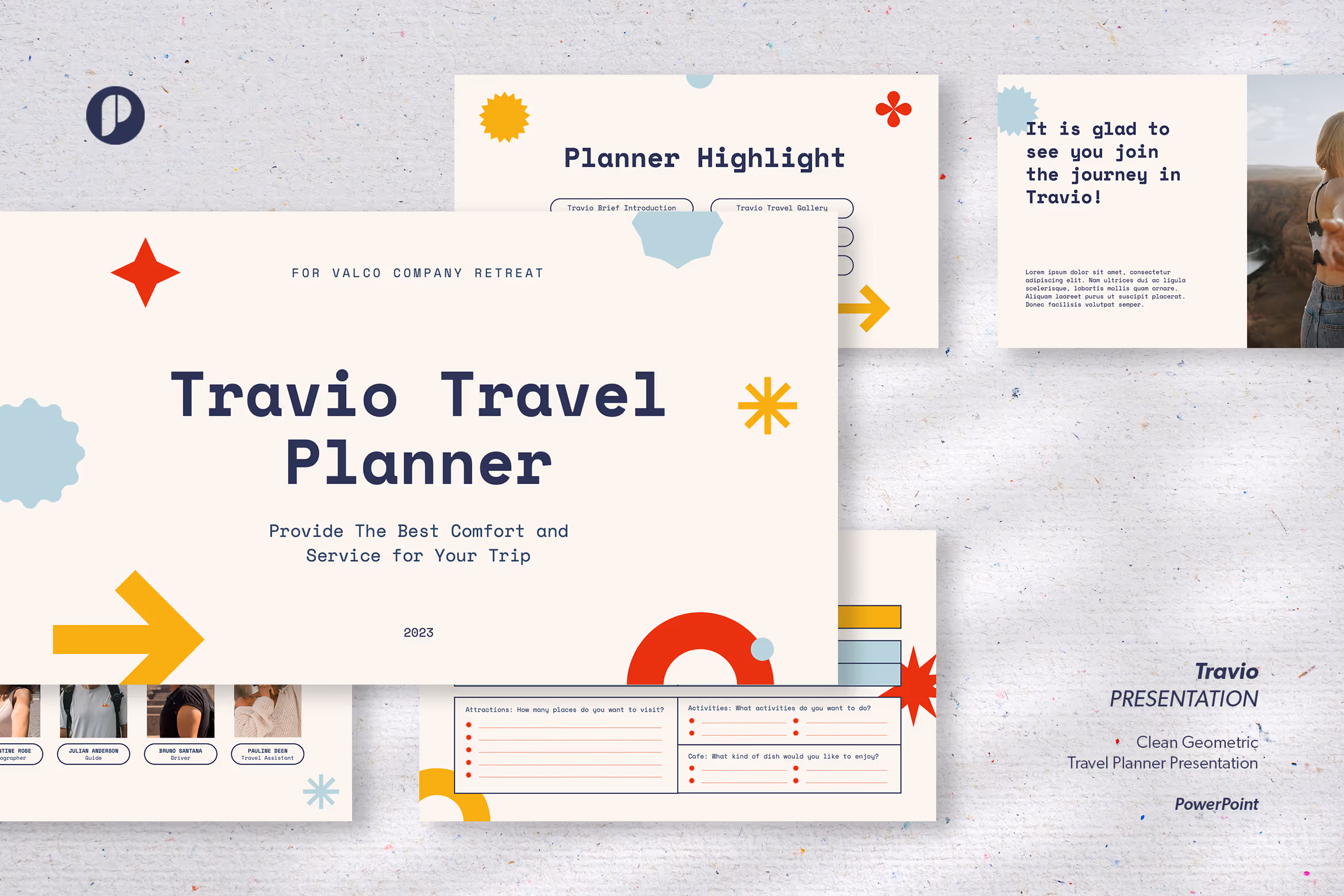 Travio – Clean Geometric Travel Planner 