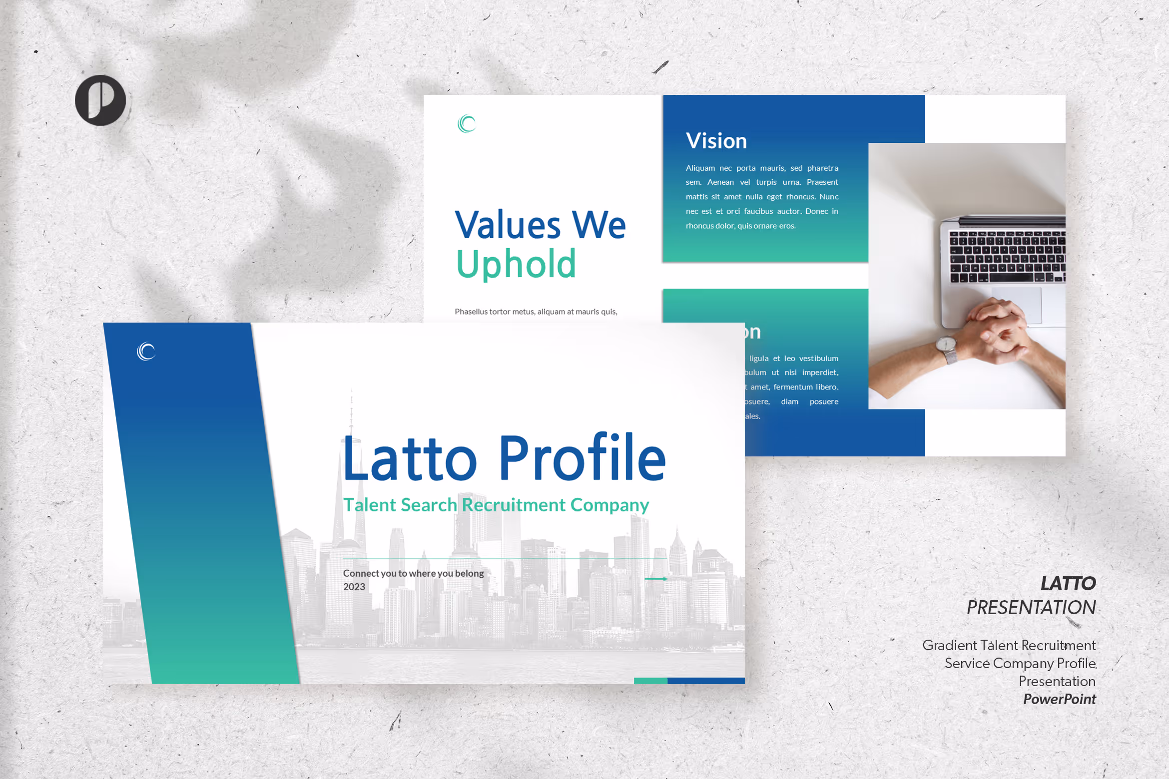 Latto – White Blue Gradient Talent Recruitment