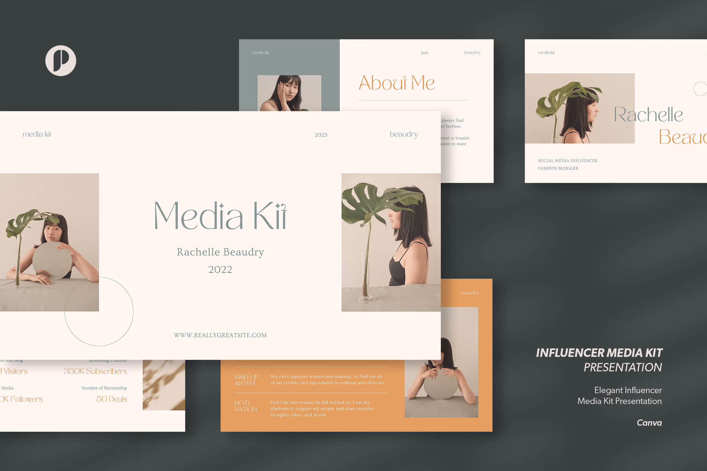 Broken White Sage Elegant Influencer Media Kit 