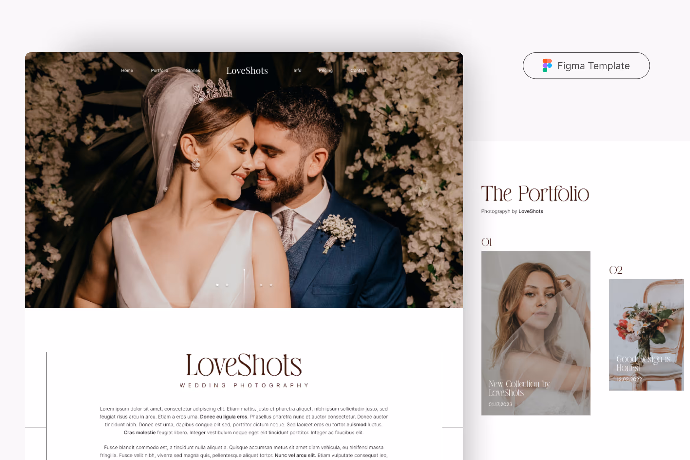 LoveShots Wedding Photography Website Portfolio