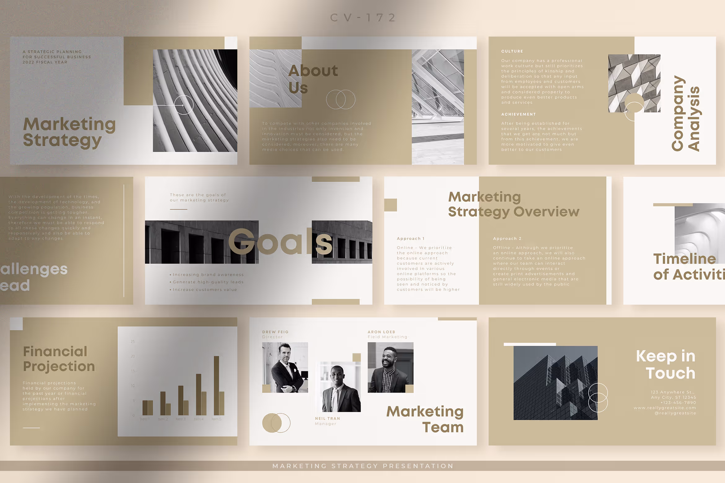 Minimalist Mild Marketing Strategy Presentation