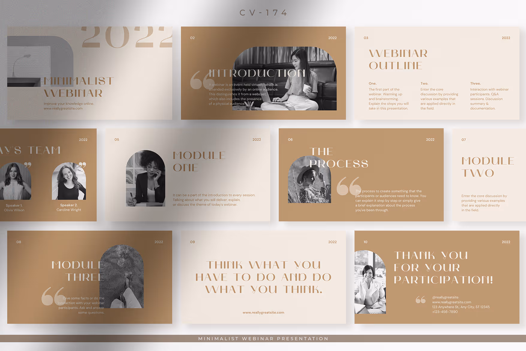 Latte Minimalist Webinar Presentation Canva