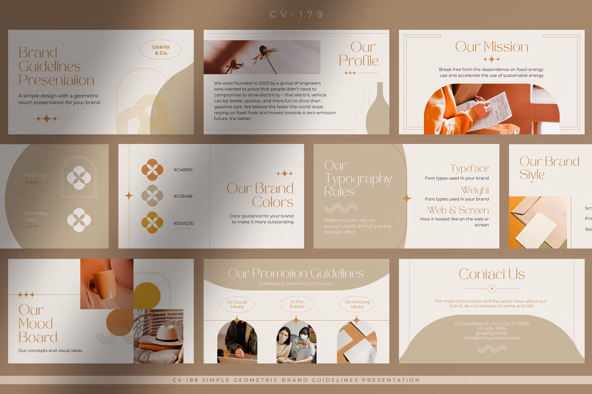 Simple Geometric Brand Guidelines Presentation 