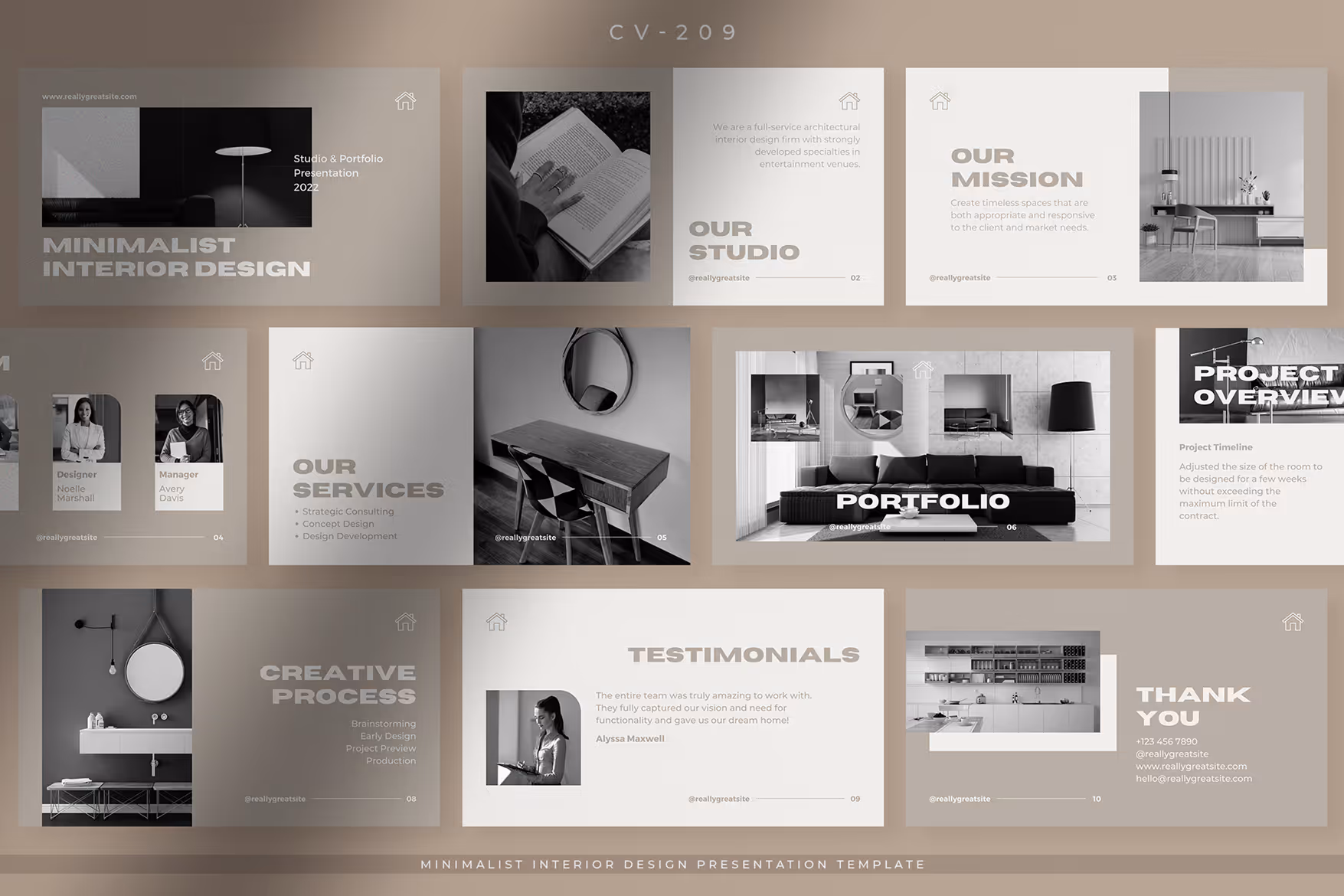 Minimalist Interior Design Presentation Canva