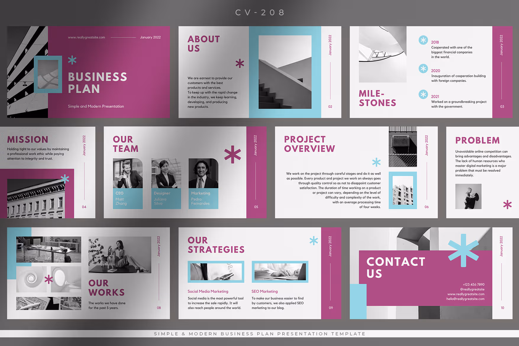Soft Twilight Simple & Modern Business Plan 