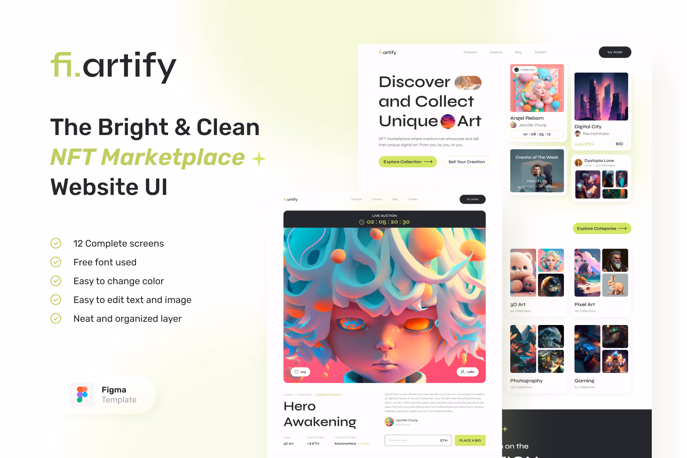 Artify – Bright, Clean NFT Marketplace
