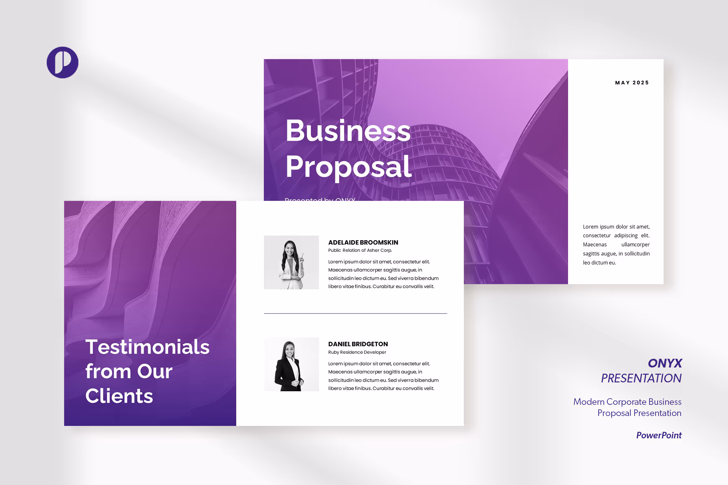 Onyx – Purple Modern Corporate Business Proposal 