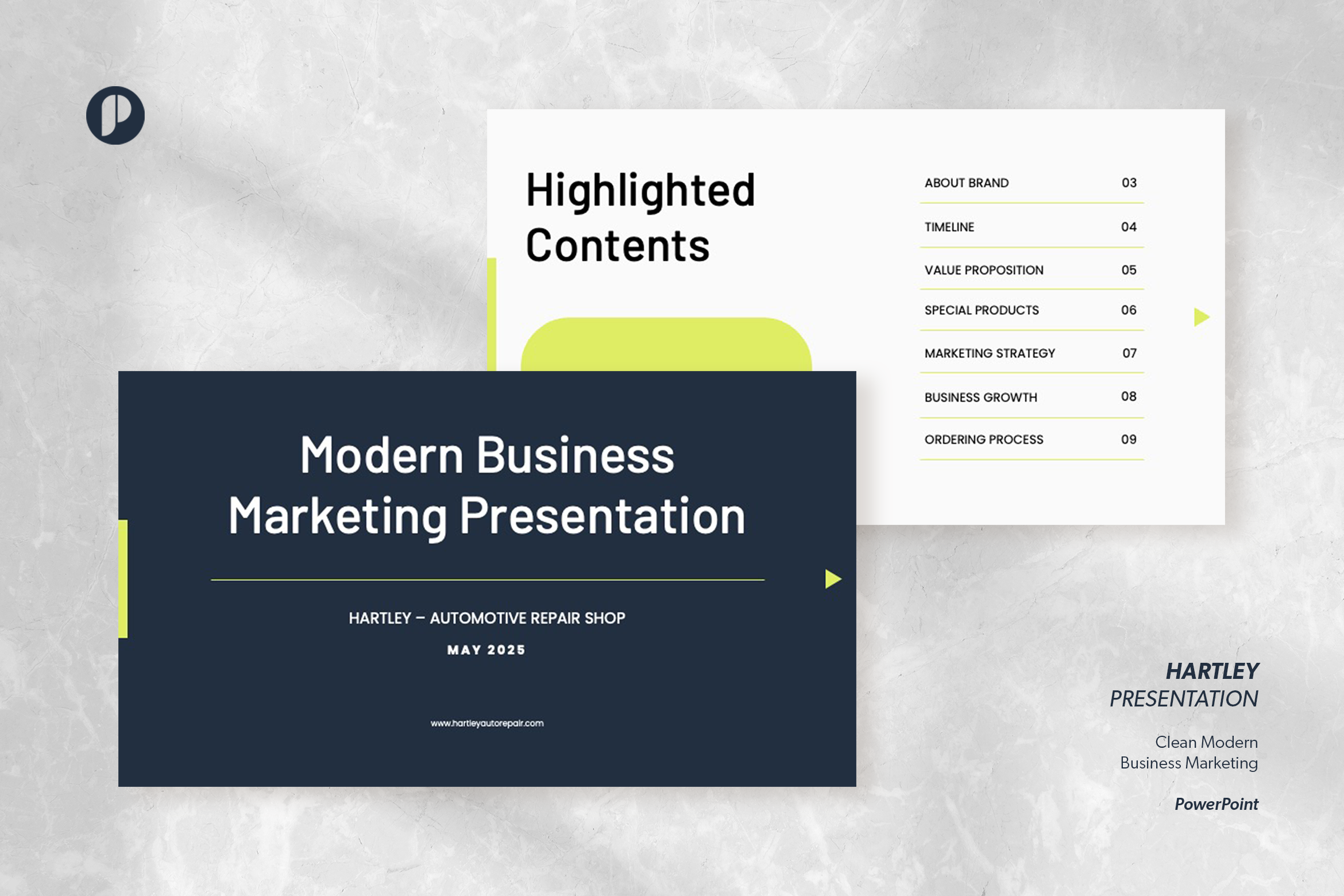 Hartley – Clean Modern Business Marketing 