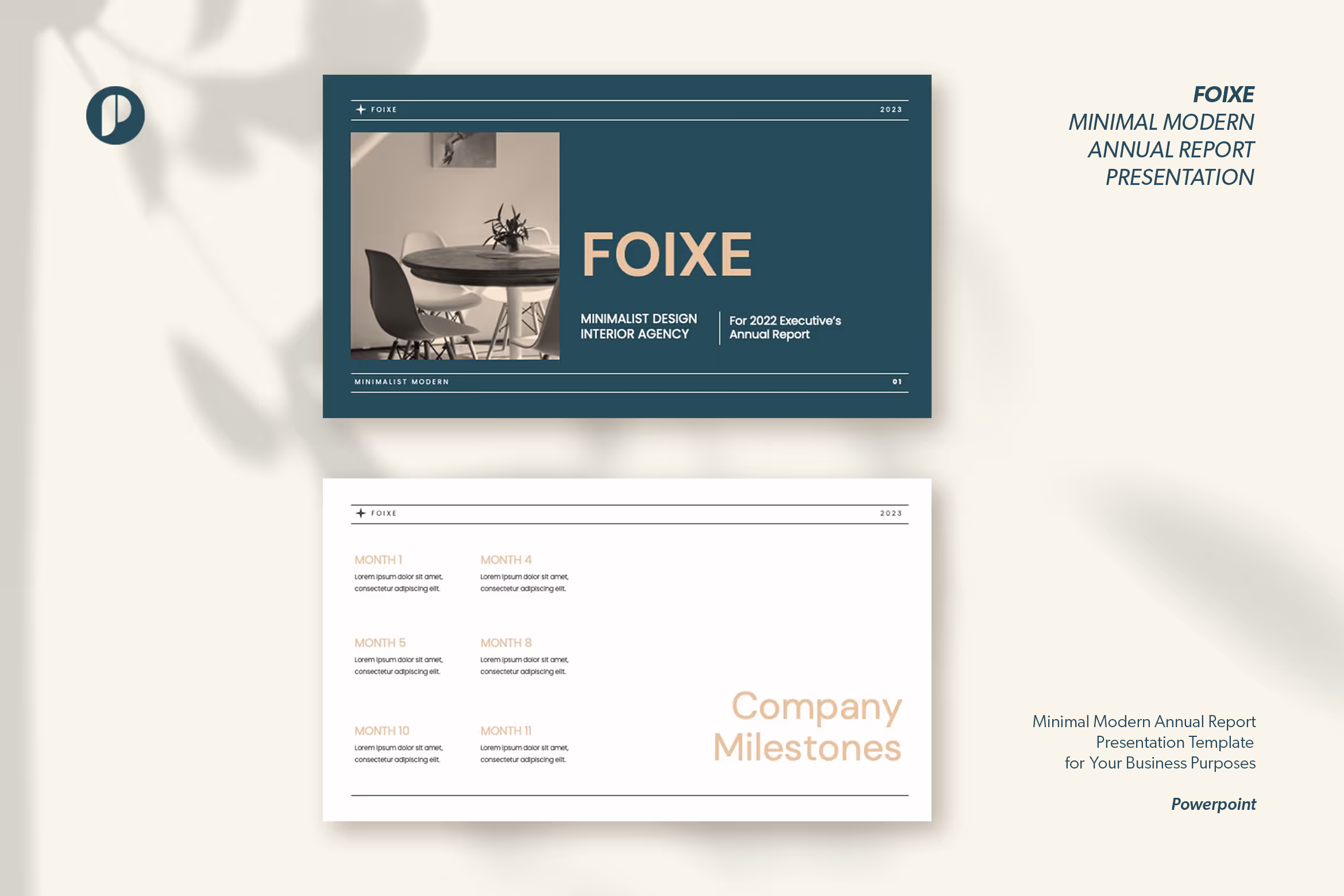 Foixe – Minimal Modern Annual Report Presentation