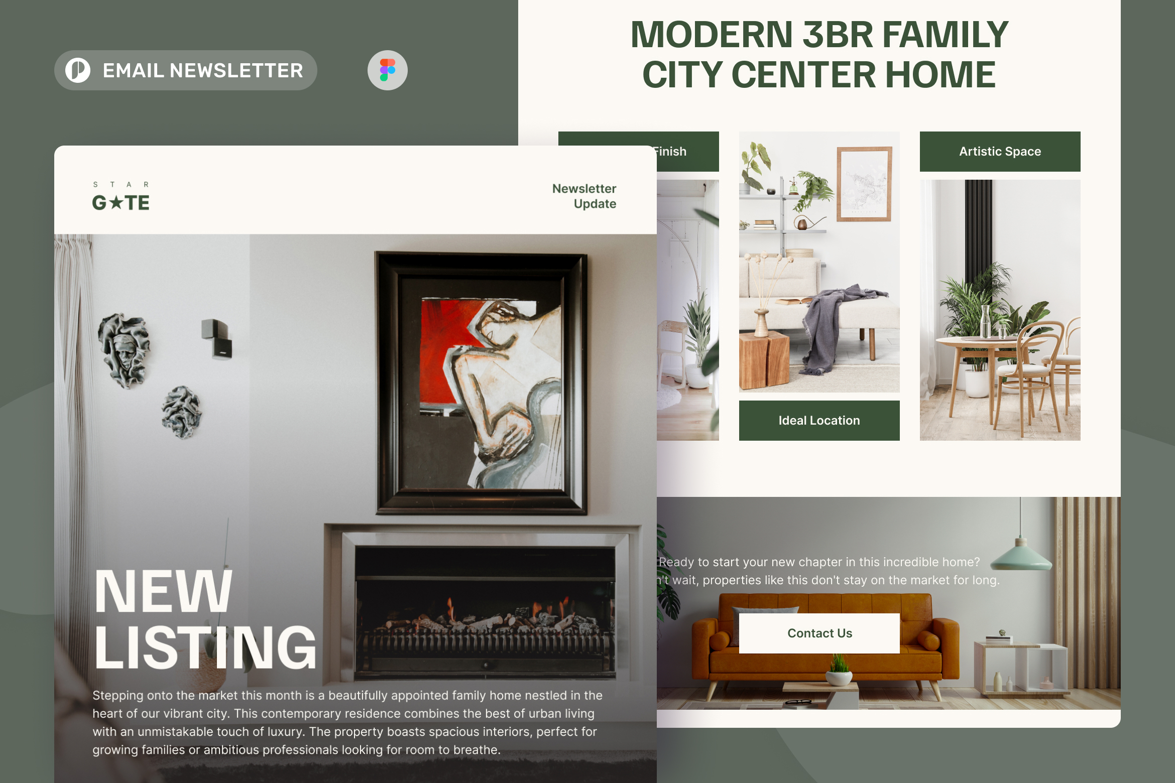 StarGate – Real Estate Email Newsletter Figma