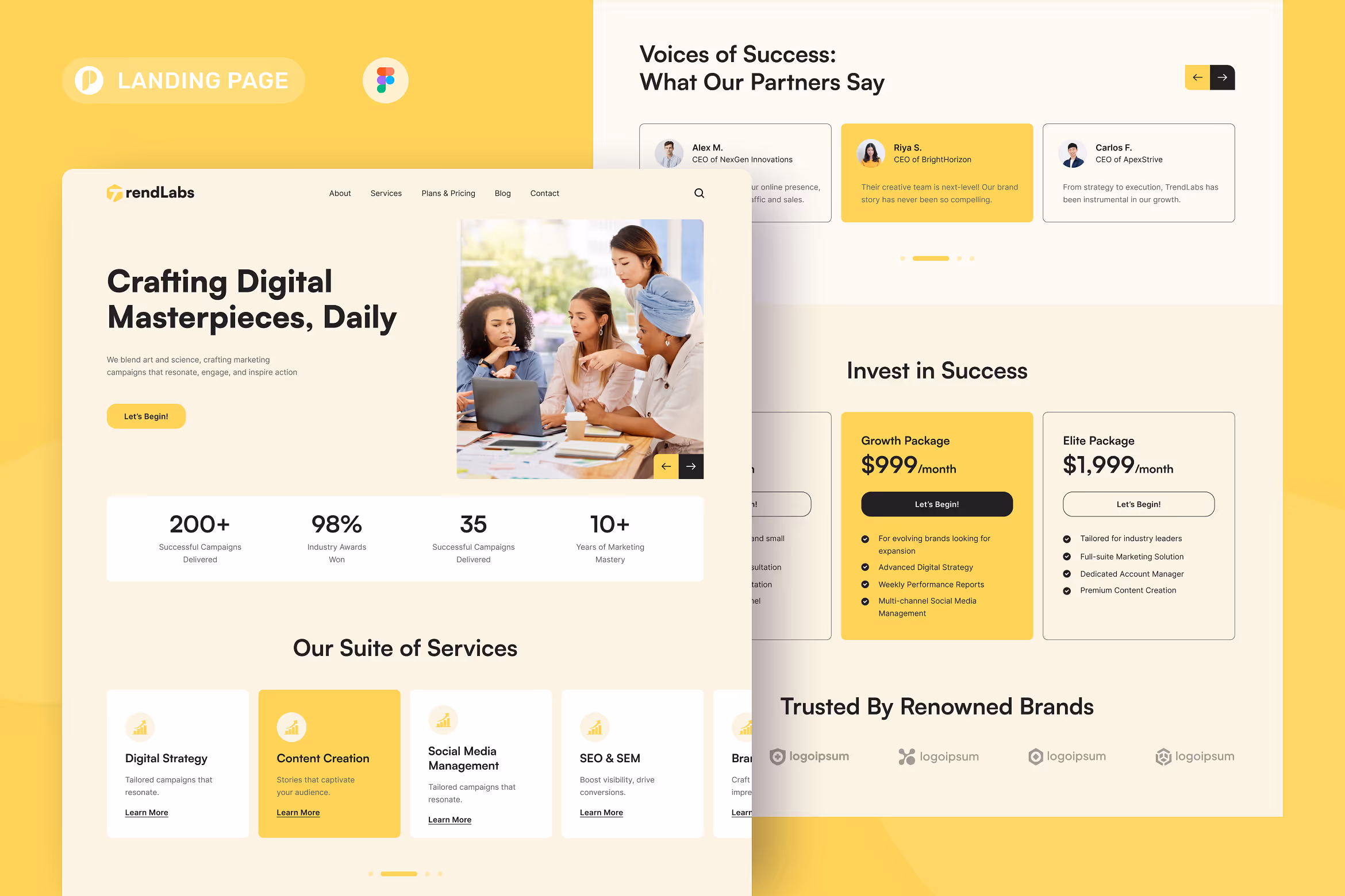 TrendLabs – Marketing Agency Landing Page 