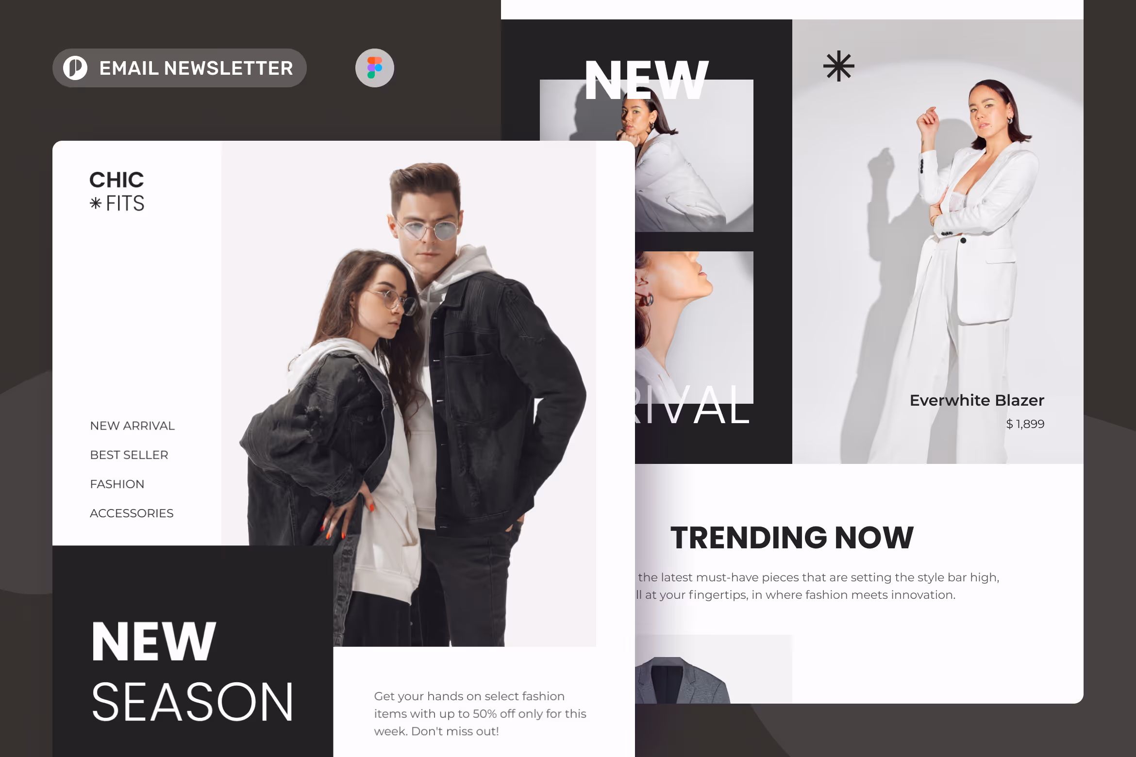 ChicFits – E-Commerce Email Newsletter Figma 
