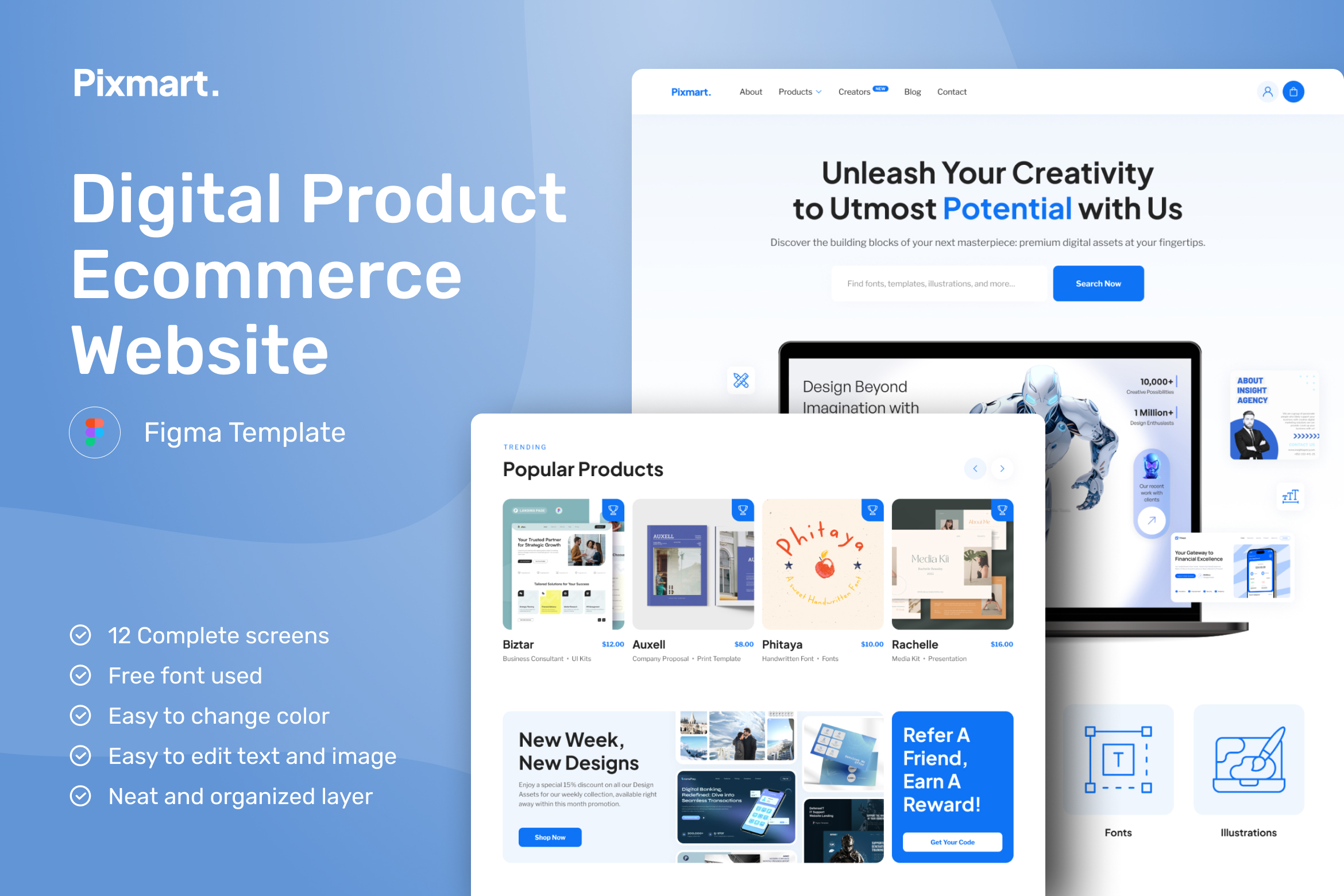 PixMart – Digital Products E-Commerce Website 