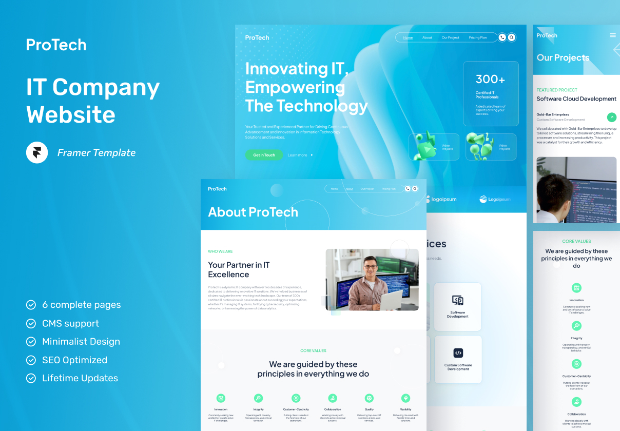 ProTech – IT Company Website Framer Template