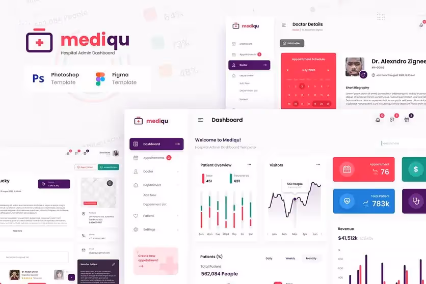 Mediqu Hospital Admin Dashboard